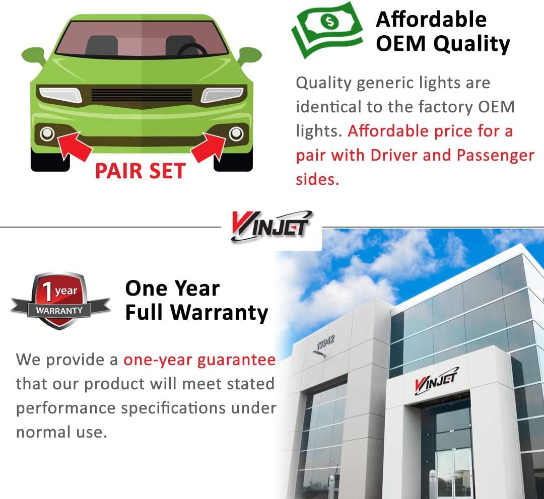 Winjet Wj30-0100-09 Oem Series For [1999-2003 Ford F-150] [1999-2002 Ford Expedition] Driving Halo Ring Projector Fog Lights