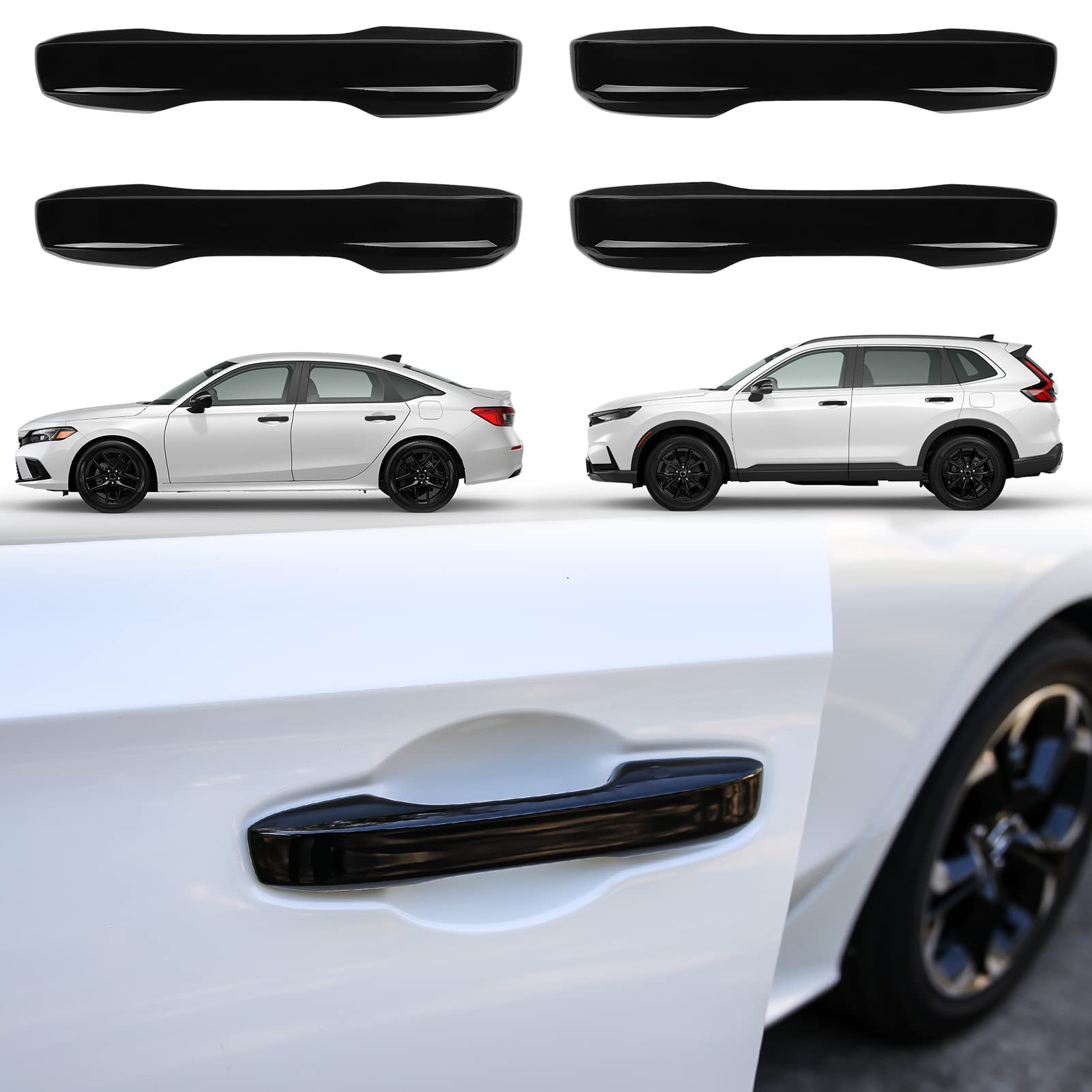 Thenice For 11Th Gen Civic Accessories Door Handle Cover Exterior Handle Protection For Honda Civic 2022-2024, Accord/Cr-V/Hr-V 