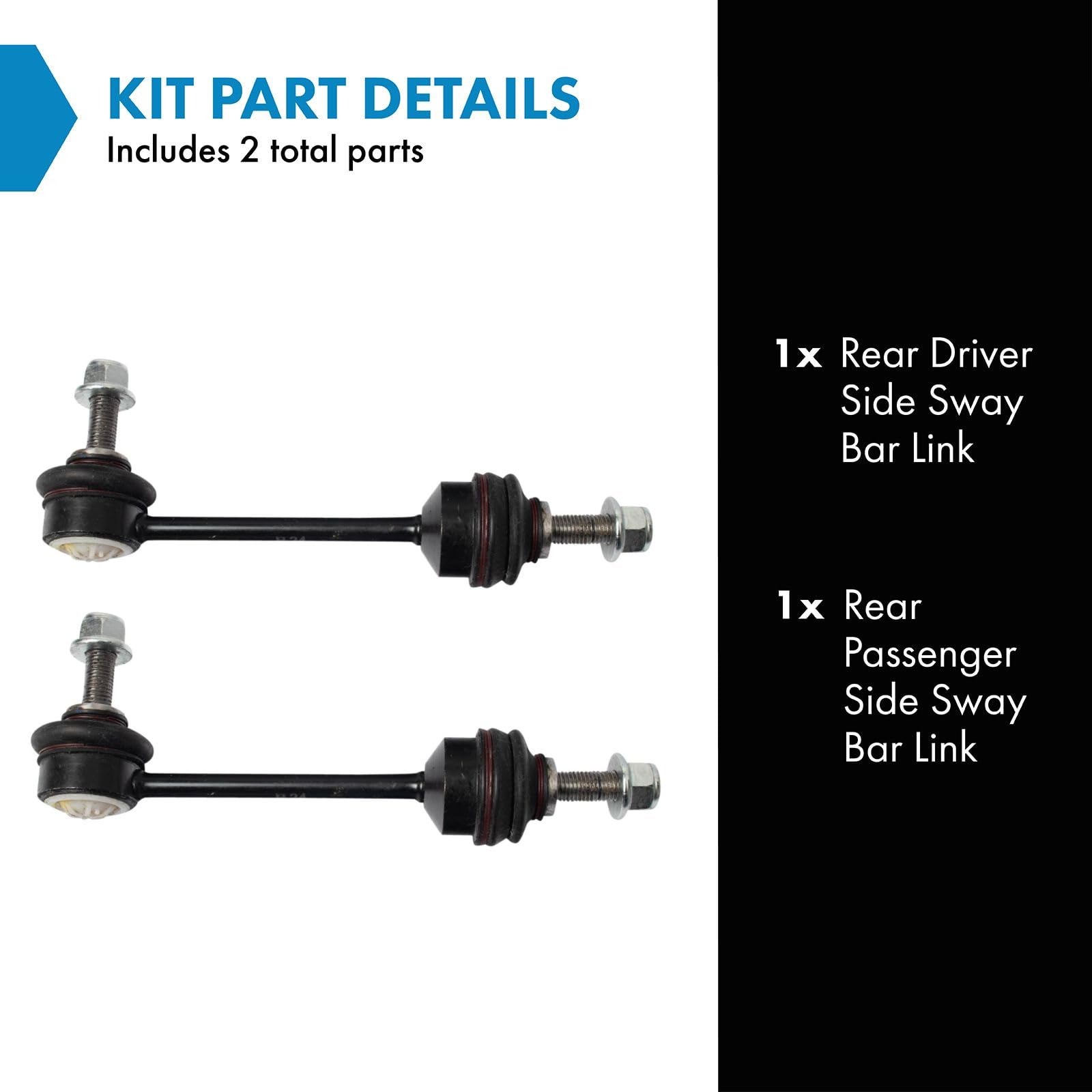 Trq Rear Sway Bar Stabilizer Link Set Compatible With 2012-2020 Tesla S