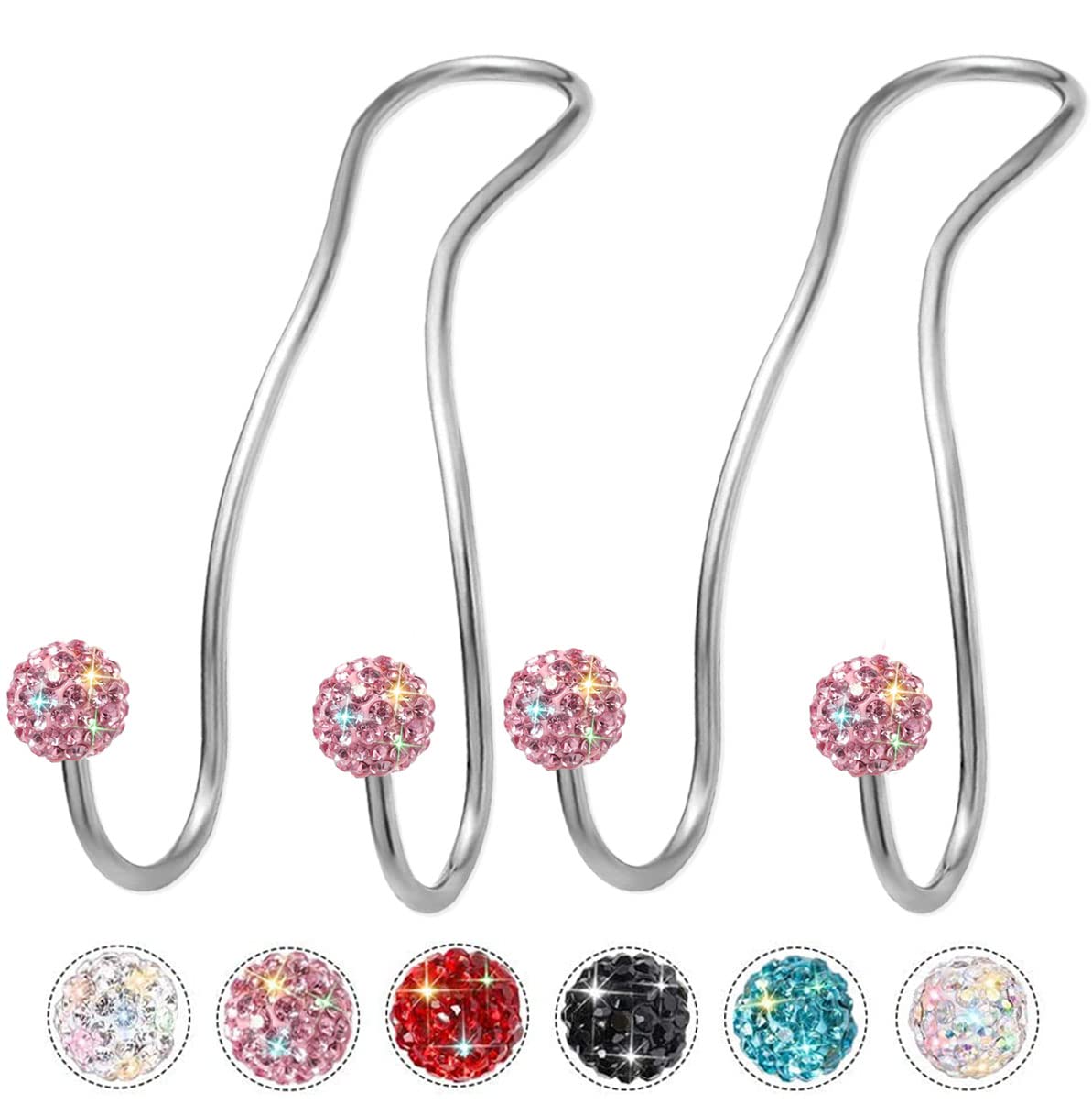 Mtgocha Bling Purse Hook For Car Headrest Hooks Upgraded Cute Car Purse Hooks Car Seat Hooks For Headrest Metal Car Bag Hooks Ca