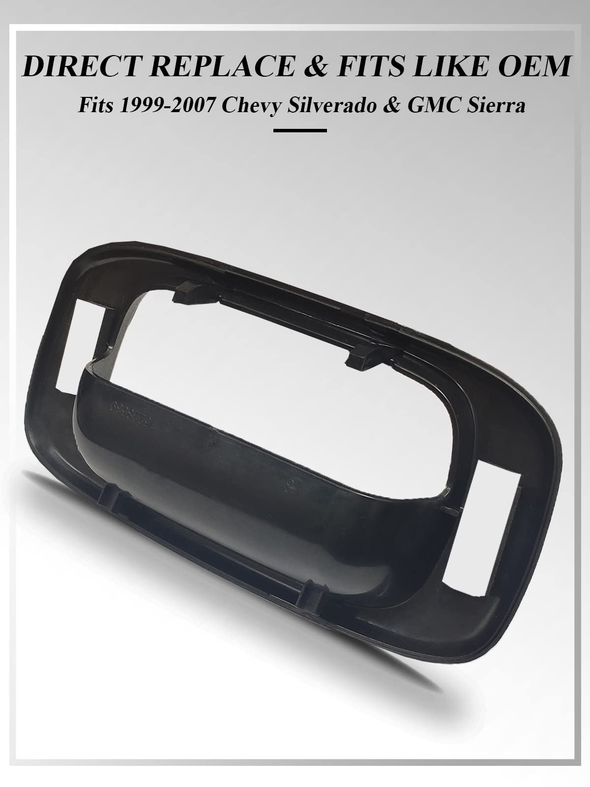 Syoauto Tailgate Handle Bezel Trim Fits For 1999-2007 Chevy Silverado Gmc Sierra 1500 2500 3500 Black Textured Replaces# 15228539, 15228540, Gm1916102, Gm15046512