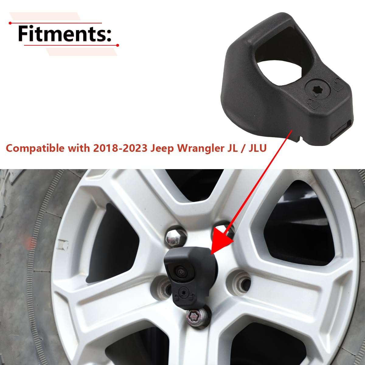 Rlb-Hilon Backup Camera Bezel Trim Compatible With Jeep Wrangler Jl Jlu 2018 2019 2020 2021 2022 2023 Year, For 68301879Ab Rear