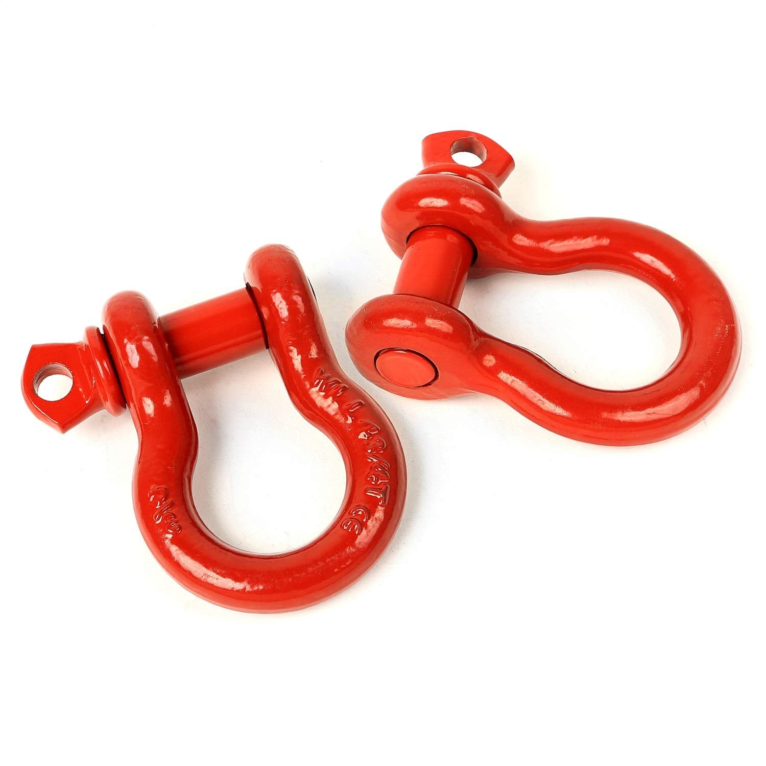 Rugged Ridge | D-Ring Shackle Kit, 3/4 Inch, Red, Steel, Pair | 11235.08