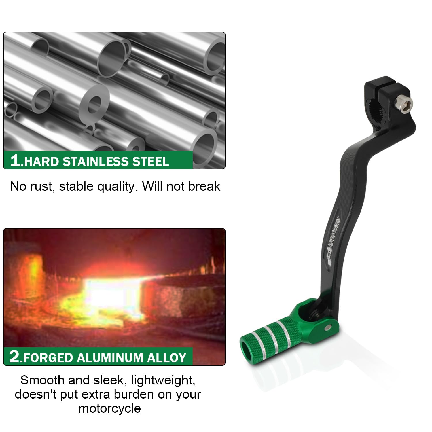 Jfg Racing Motorcycle Gear Shifter Folding Shift Lever Cnc For Klx 110 Klx110 Klx110L Klx110R 2010-2023 Dirt Pit Bike Green