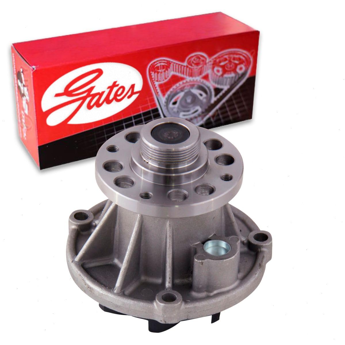 Gates Engine Water Pump compatible with Ford F-250 Super Duty 6.0L V8 2004-2007