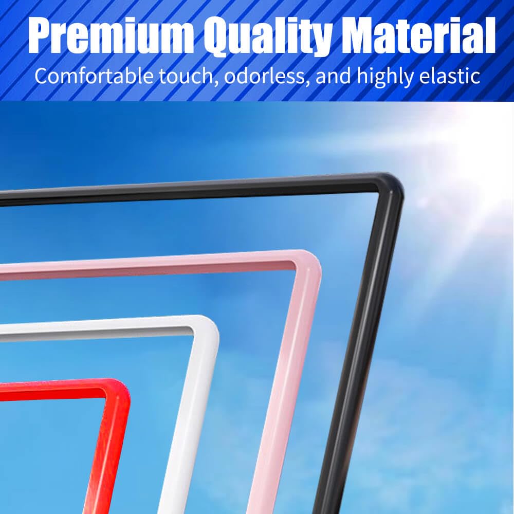 Yeapop 2Pcs Silicone Protector Frames of Screen and Rear View Mirror for Tesla Model 3 2024 Highland and Model Y 2025 Juniper. (