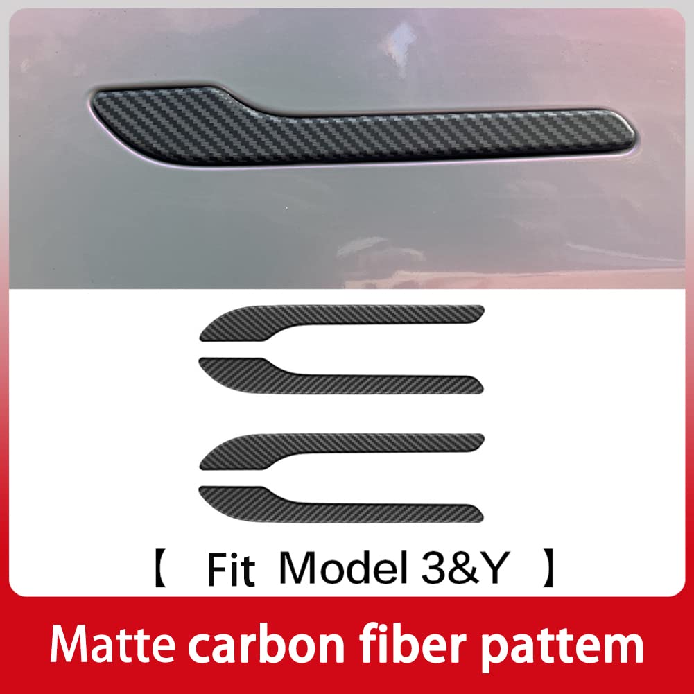 YJMOTOR Fit Tesla Model 3 and Modle Y 2017-2025 Door Handle Decoration Cover,for Car Door Handle Sills Protection Wrap Accessori