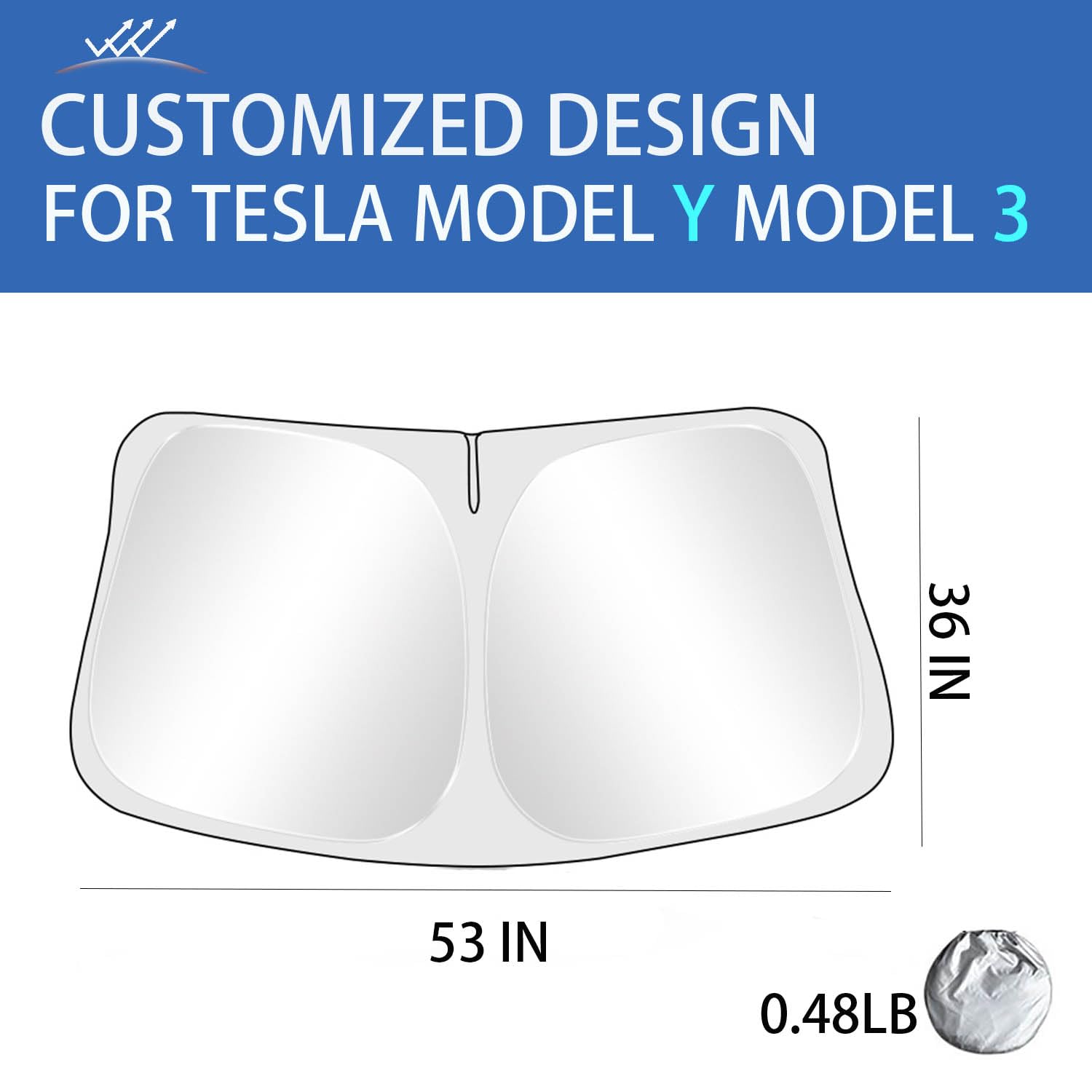Tseller For Tesla Model Y Sunshade Roof Sunroof Shade Upgrade 3.0 Accessories 2025 2024 2023 2022 2021 2020(Ice Grey) & Tesla Mo