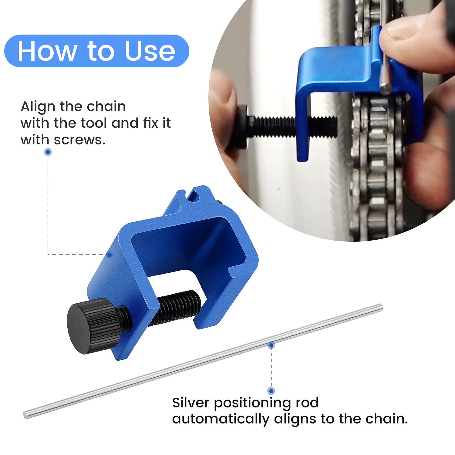 Chain Alignment Tool Suitable For Motorcycles And Atvs, Quick Accurate Alignment Tool