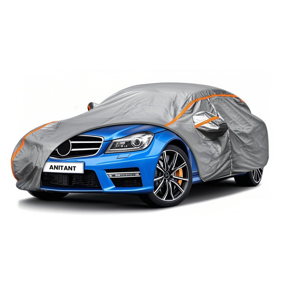 ANITANT Custom Fit Mercedes Benz C-Class Car Cover for C300 AMG 2008-2025 Outdoor Waterproof Car Cover All Weather with Door Zip