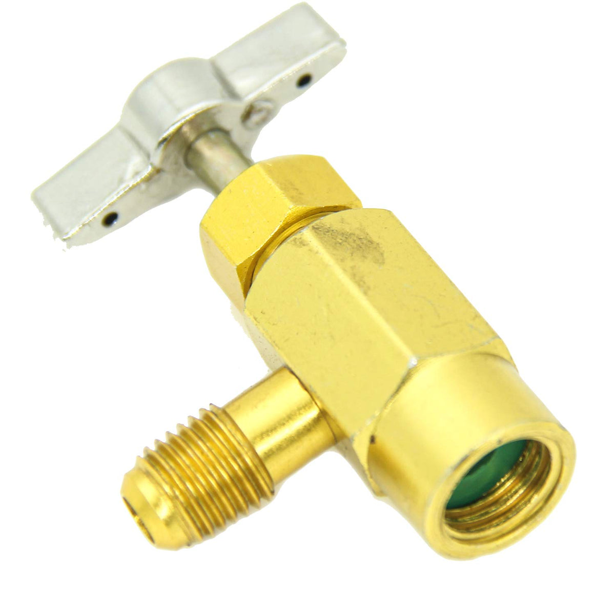 Qdjune R134A Can Tap, Puncture Style Cans, With 1/4'' Sae Male Thread To Connect R12 Manifold, R134A Valve Tool Bottle Opener 1/