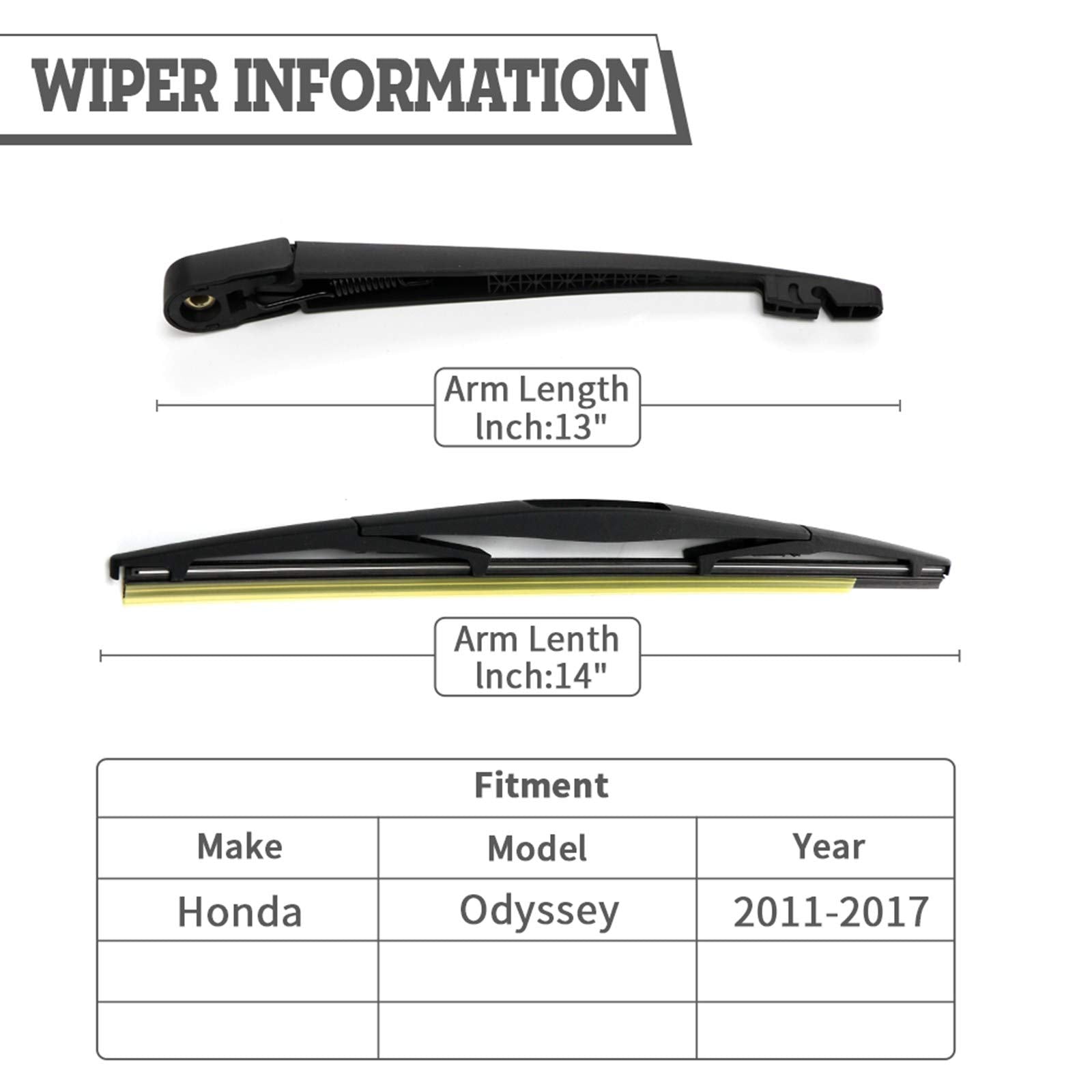 HODEE Rear Wiper Arm Blade Nut Set Replacement for Honda Odyssey 2011-2017 Rear Wiper Cover Accessories Assembly, Wiper Cap Set