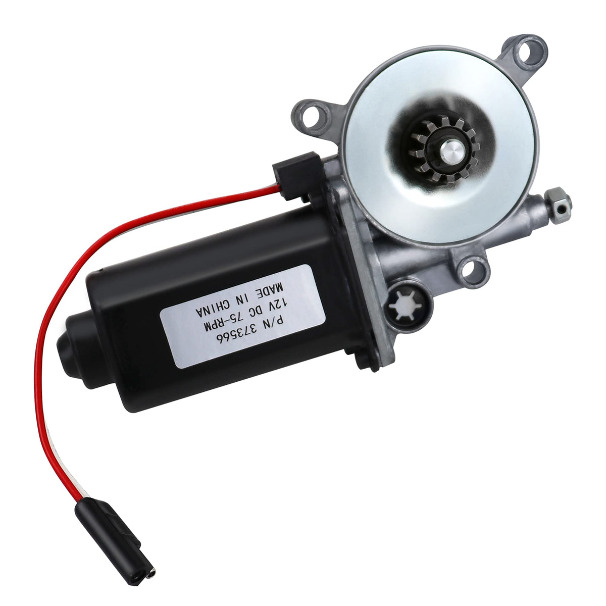 Rv Power Awning Universal Replacement Motor 373566, Compatible With Solera Power Awnings, With Single 2-Way Connector, 12-Volt Dc 75-Rpm, Strong And Durable