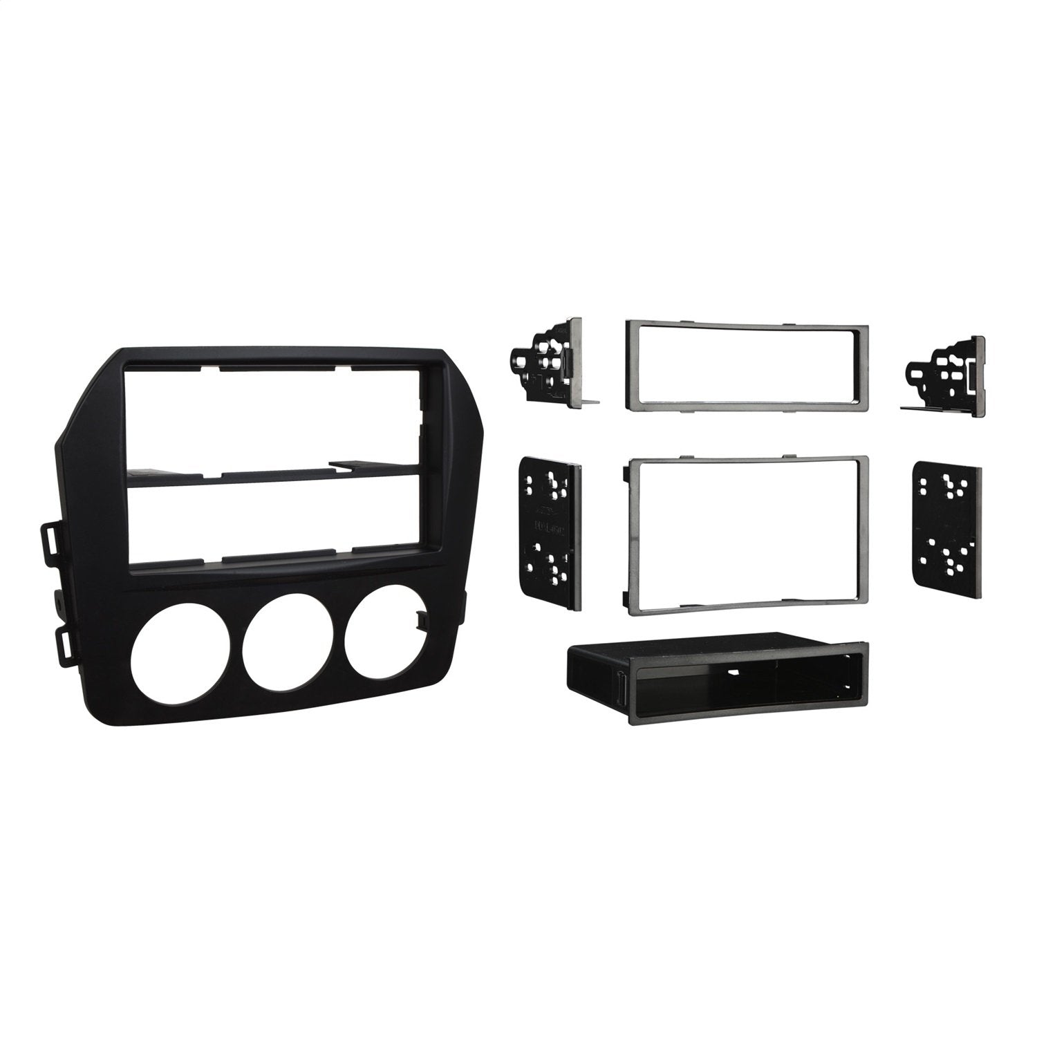 Metra 99-7519B Mazda Miata Installation Dash Kit For Single Din Or Double Din/Iso Radios, Black