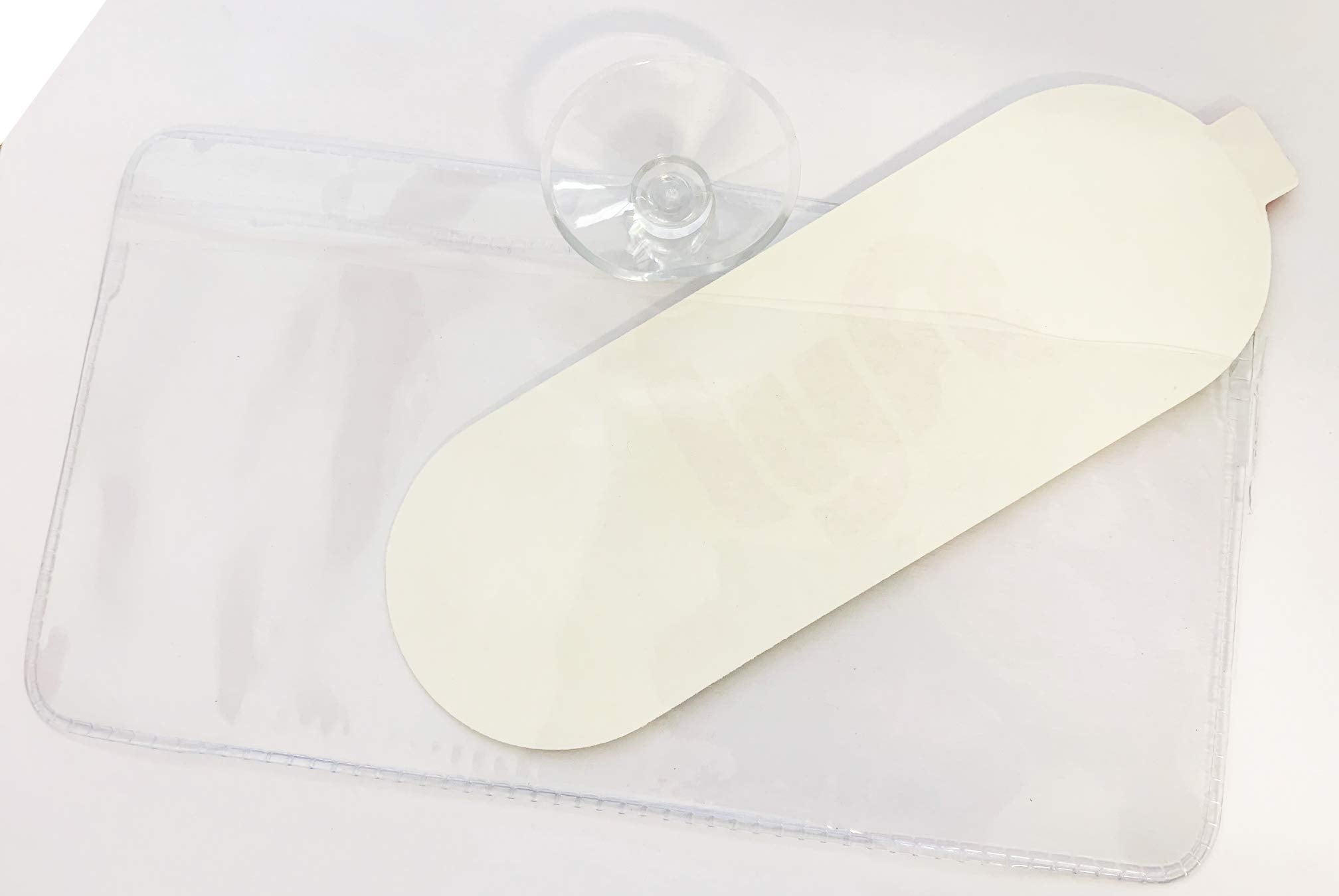 AS PRO Rideshare Emblem/Parking Permit Holder with Pocket and Strong Suction Cup (8 x 4)