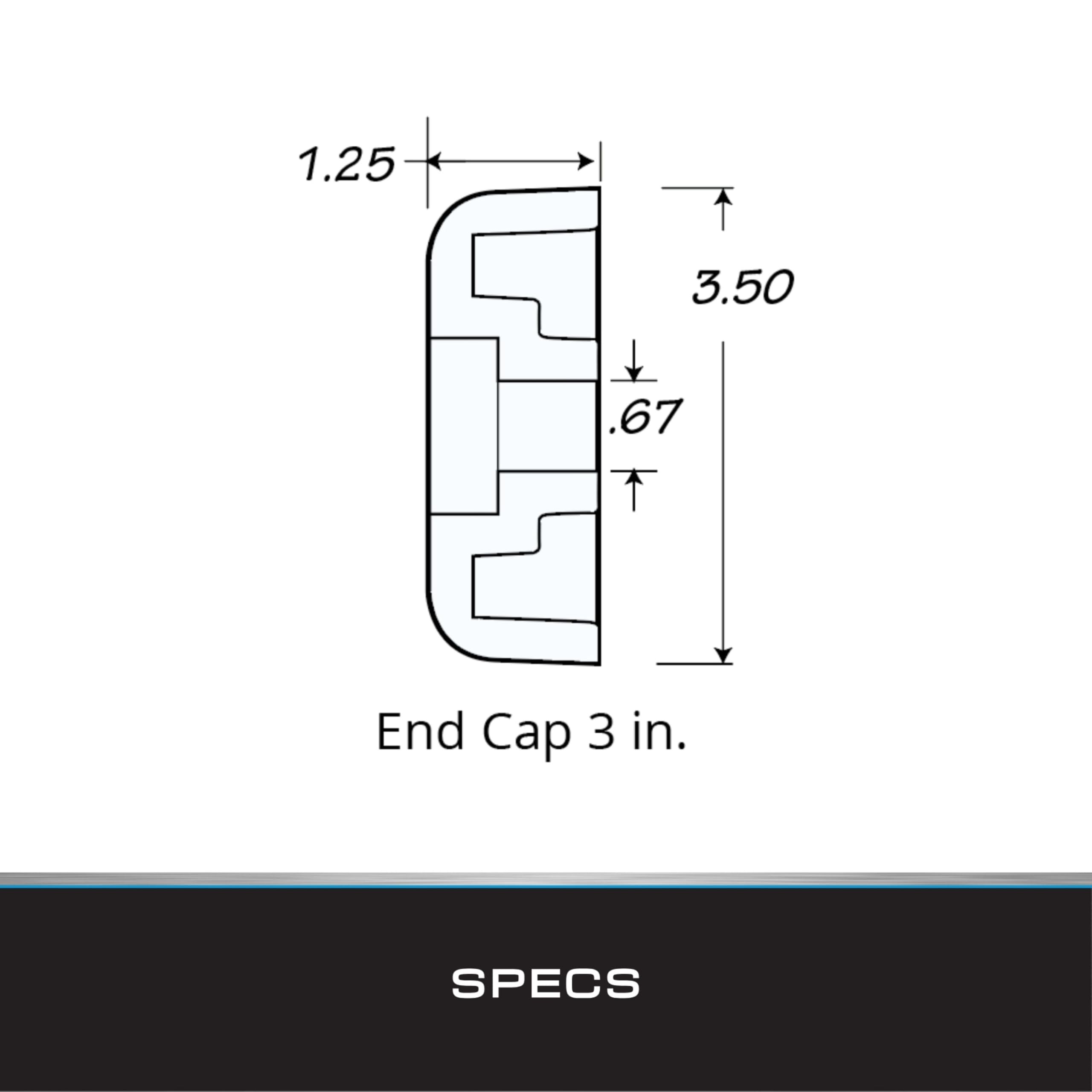 Tie Down Engineering 86198 Hull Saver Cap End 5/8'''' X3-1/2 Amber, Yellow, Standard