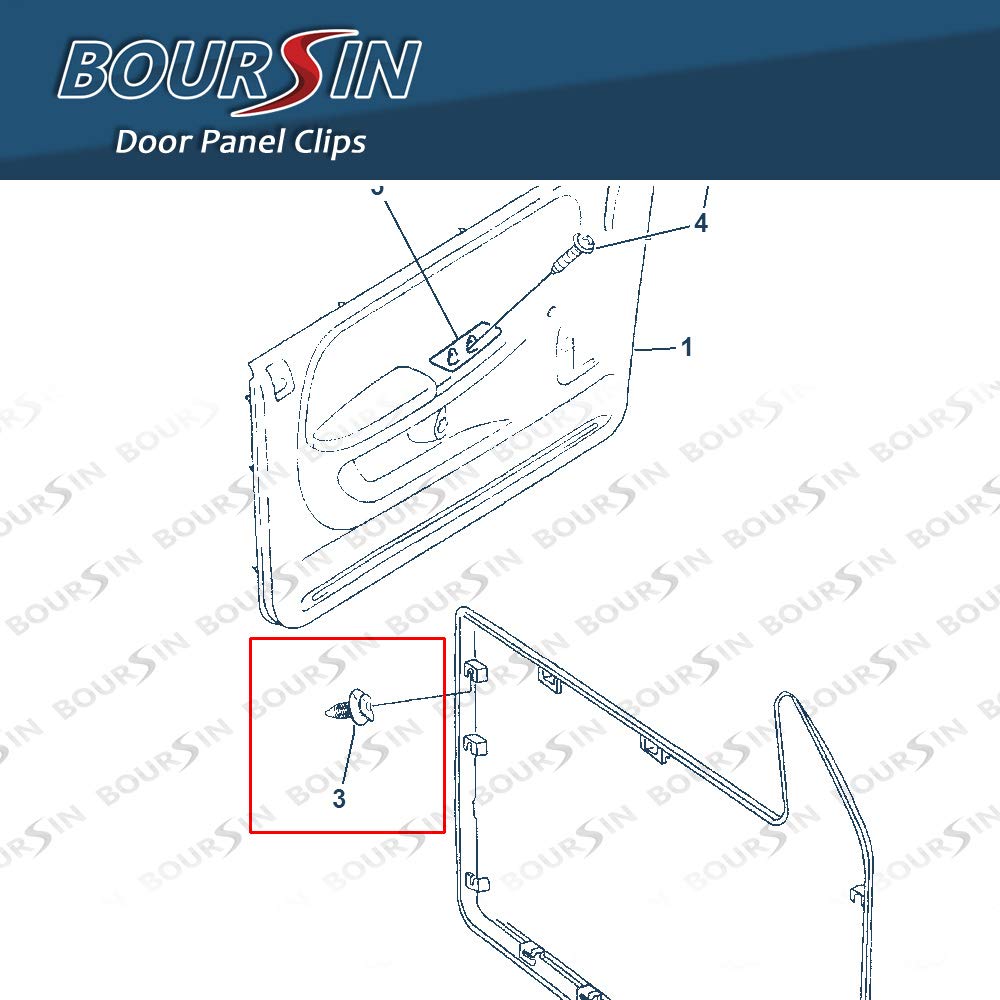 Boursin Interior Door Panel Clips Fasteners For Dodge Ram 1500 2500 3500 Pickup 1994-On 6505878-Aa Yellow Nylon (50)
