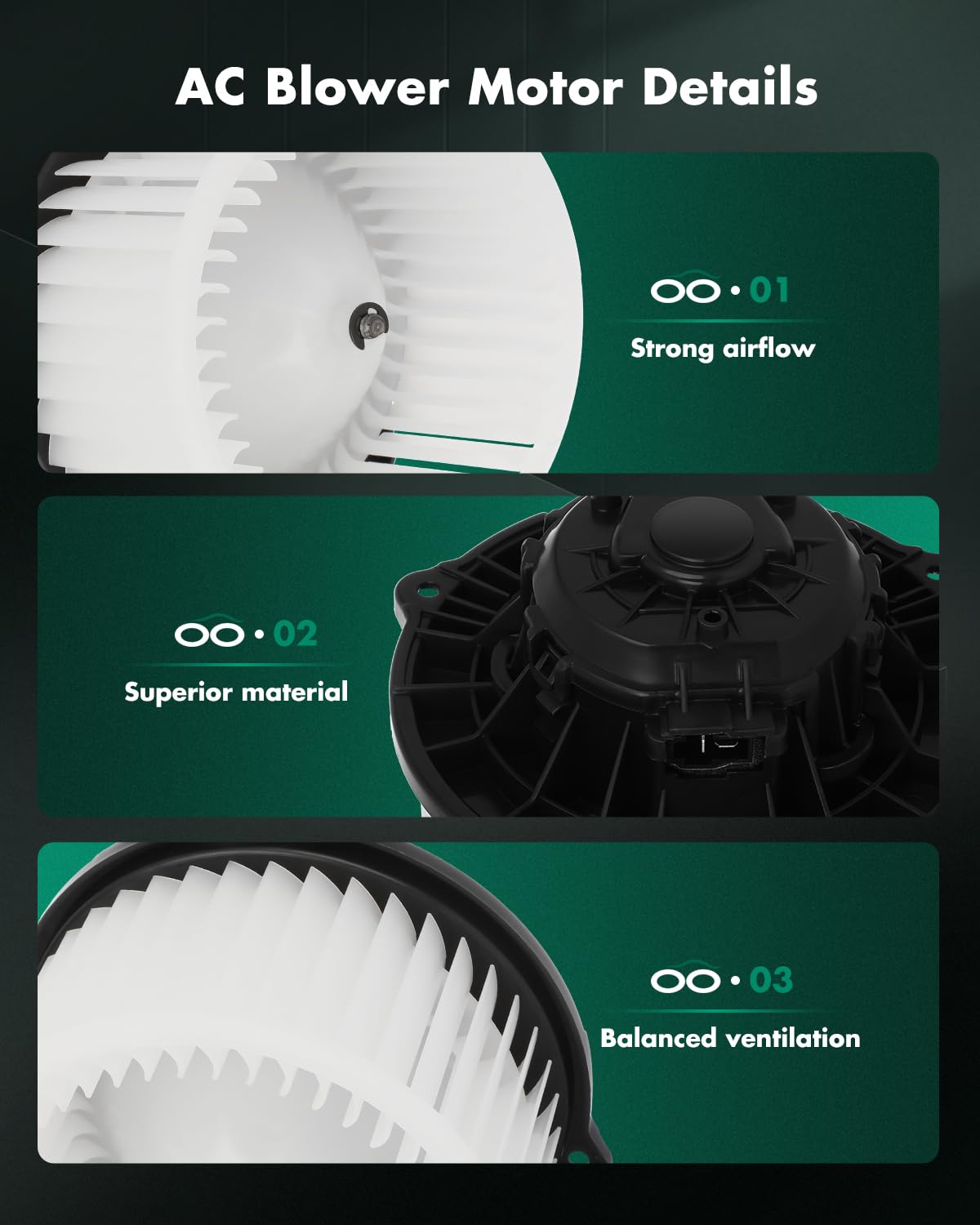 Scitoo Hvac Heater Blower Motor With Fan Cage Front 700259 For Hyundai 2011-2017,For Kia 2012-2018