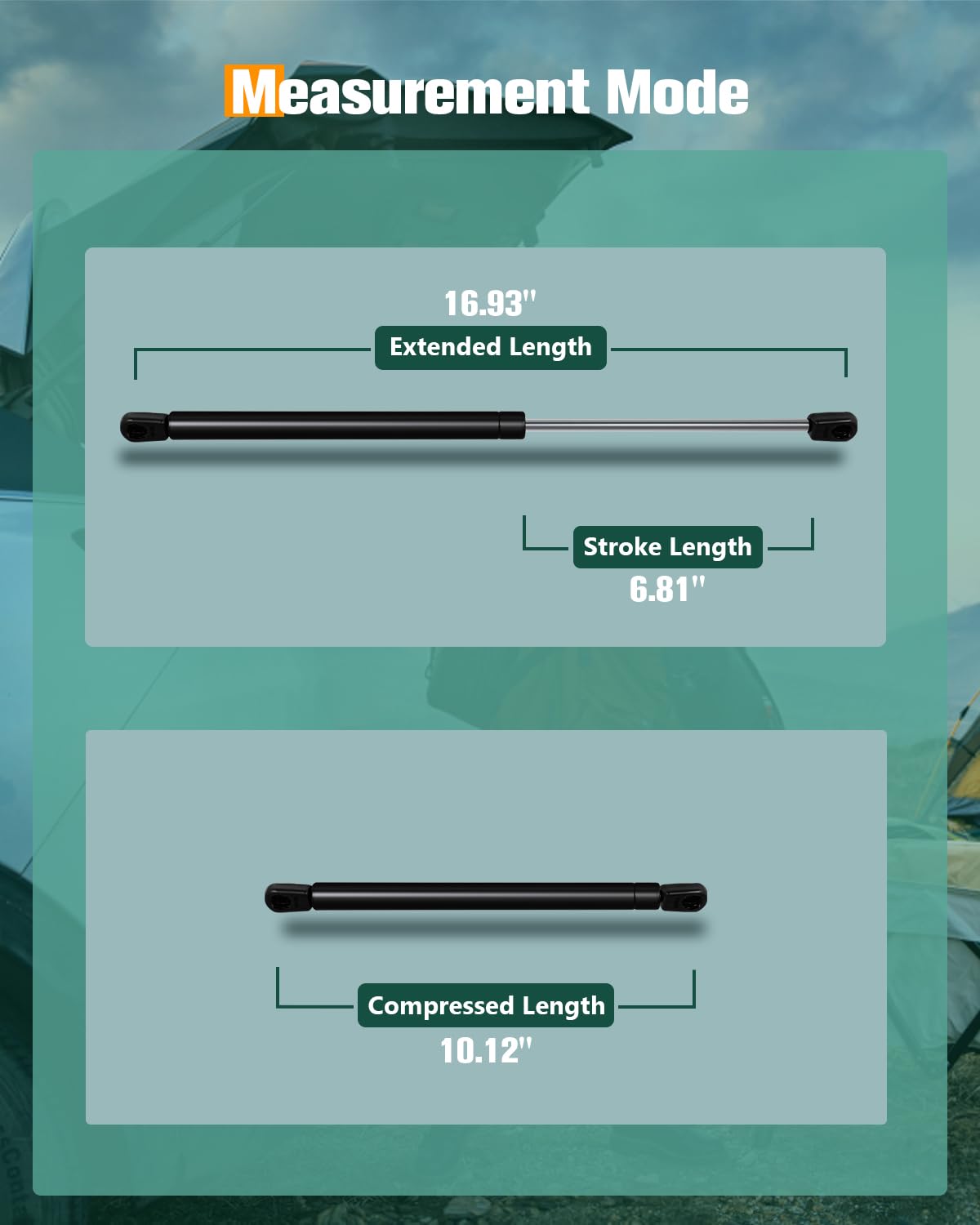 Scitoo Pm2053A 2Pcs Lift Supports 16.93'' Fit For Toyota For Yaris 2006-2011 Shock Struts Hatch