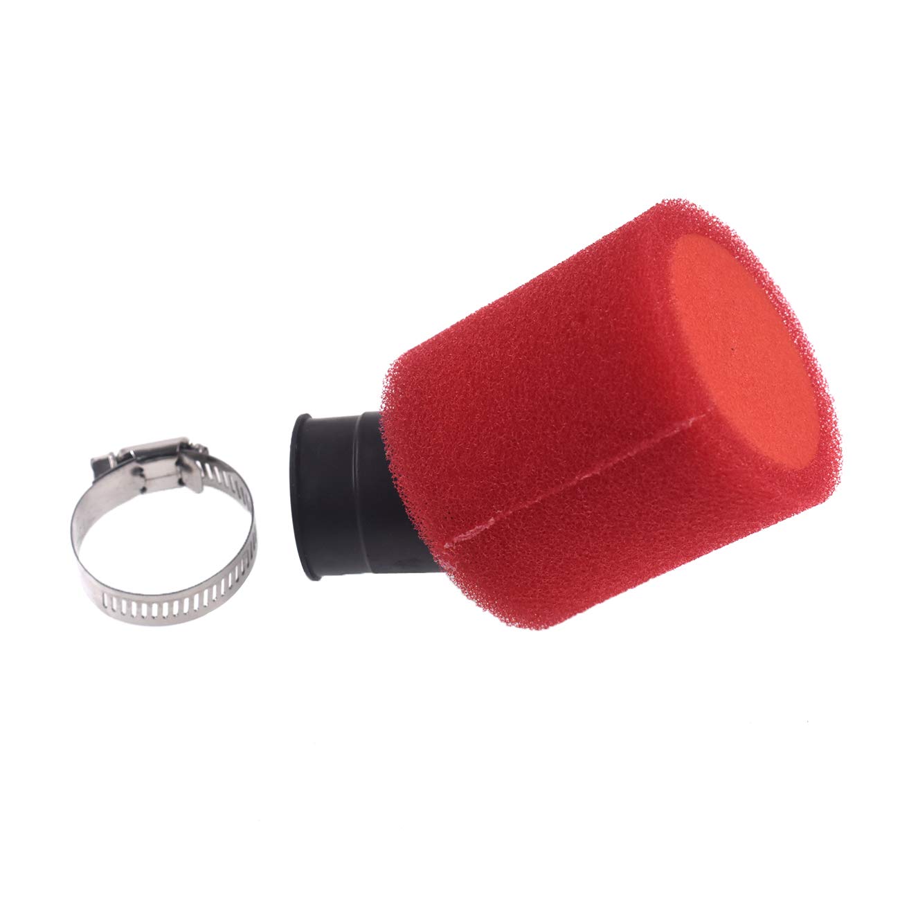 COEFEPIY 32mm Red Bent Air Filter Bent Foam Cleaner For 50cc 70cc 90cc 110cc 125cc Motorcycle ATV Quad Scooter Go Kart Moped Pit