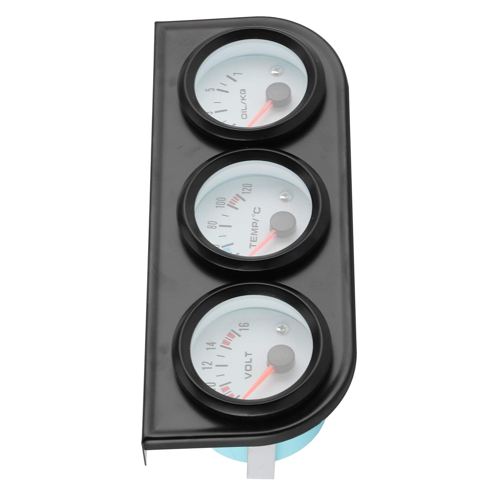 Triple Gauge Set, Triple Gauge Set, Universal Triple Gauge Kit Oil/Volt/Water Car Triple Gauge Kit Water Temp+Volts+Oil Pressure Meter 52Mm Instrument