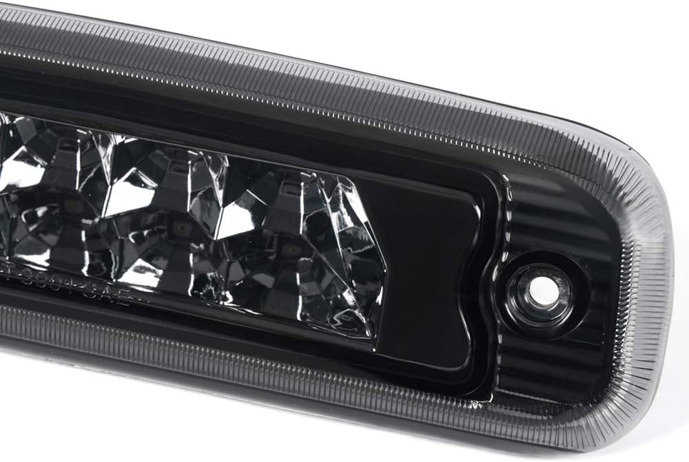 Cheda Third 3D Brake Lights, Compatible With 1997 1998 1999 2000 2001 Jeep Cherokee, Smoky Lens Clear Housing Led Bar Tail Cargo