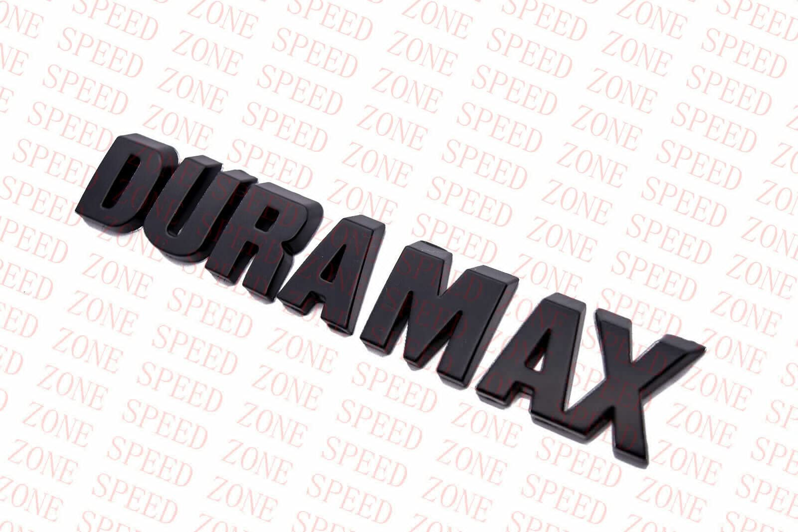 Aimoll 2Pc Matte Black Silverado Duramax Hood Letter Emblem Badge Replacement for 1500 2500 3500