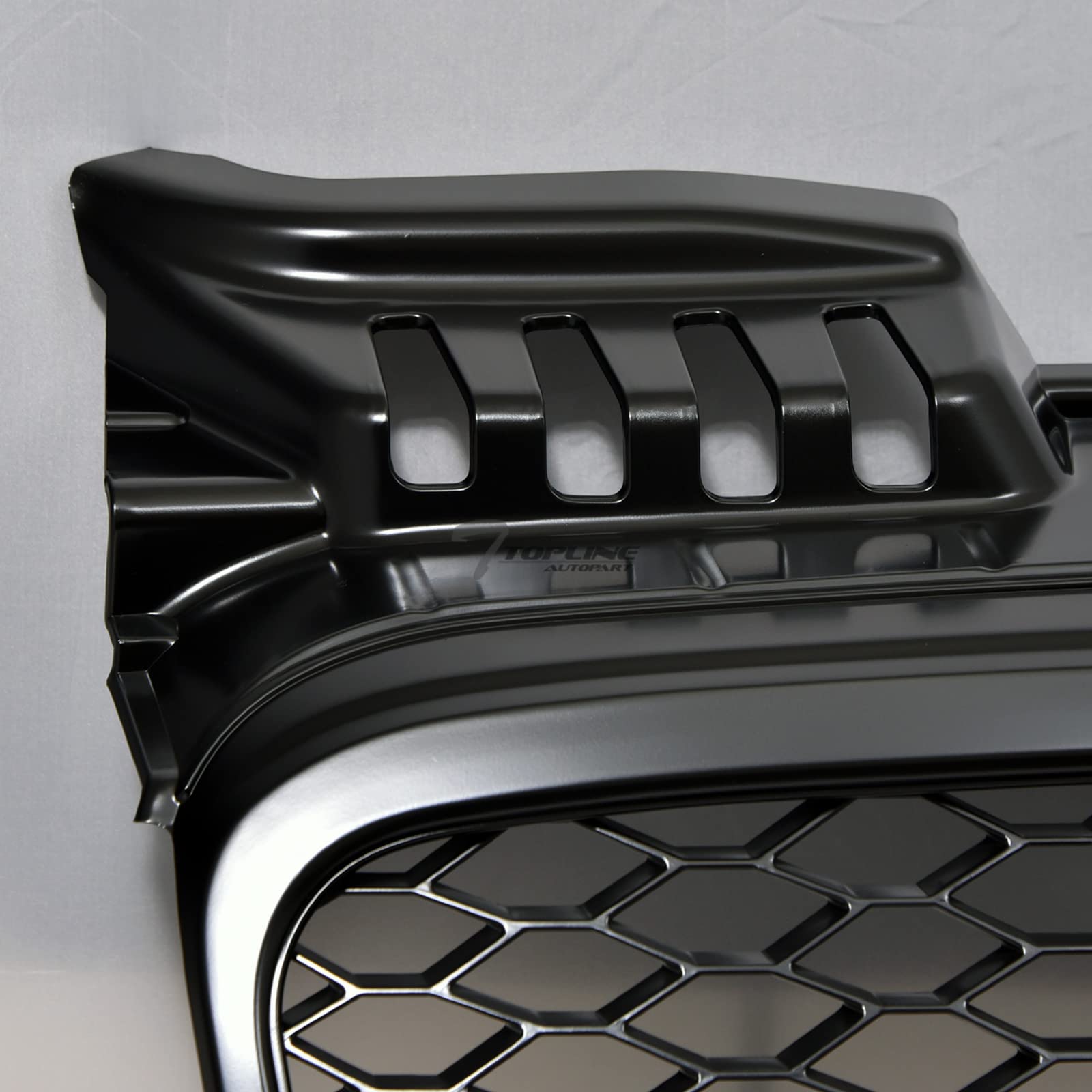 TLAPS 7422438853844 Compatible With 2005 2006-2008 Audi A4 B7 Matte Black RS-Honeycomb Mesh Front Bumper Grill Grille With Emble