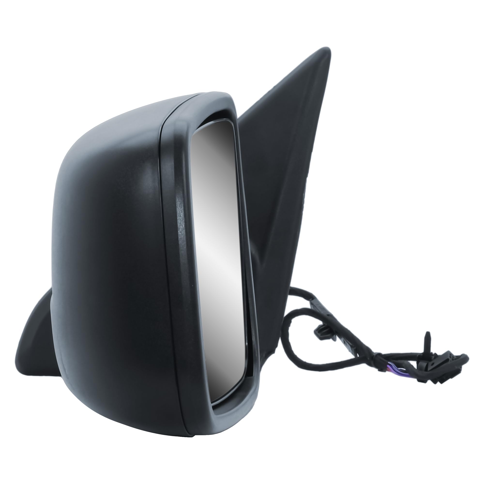 Driver Left Side Door Mirror Power Heated Manual Folding with Temperature Sensor Textured Back Cover for Ram 1500 2014-2018, 150