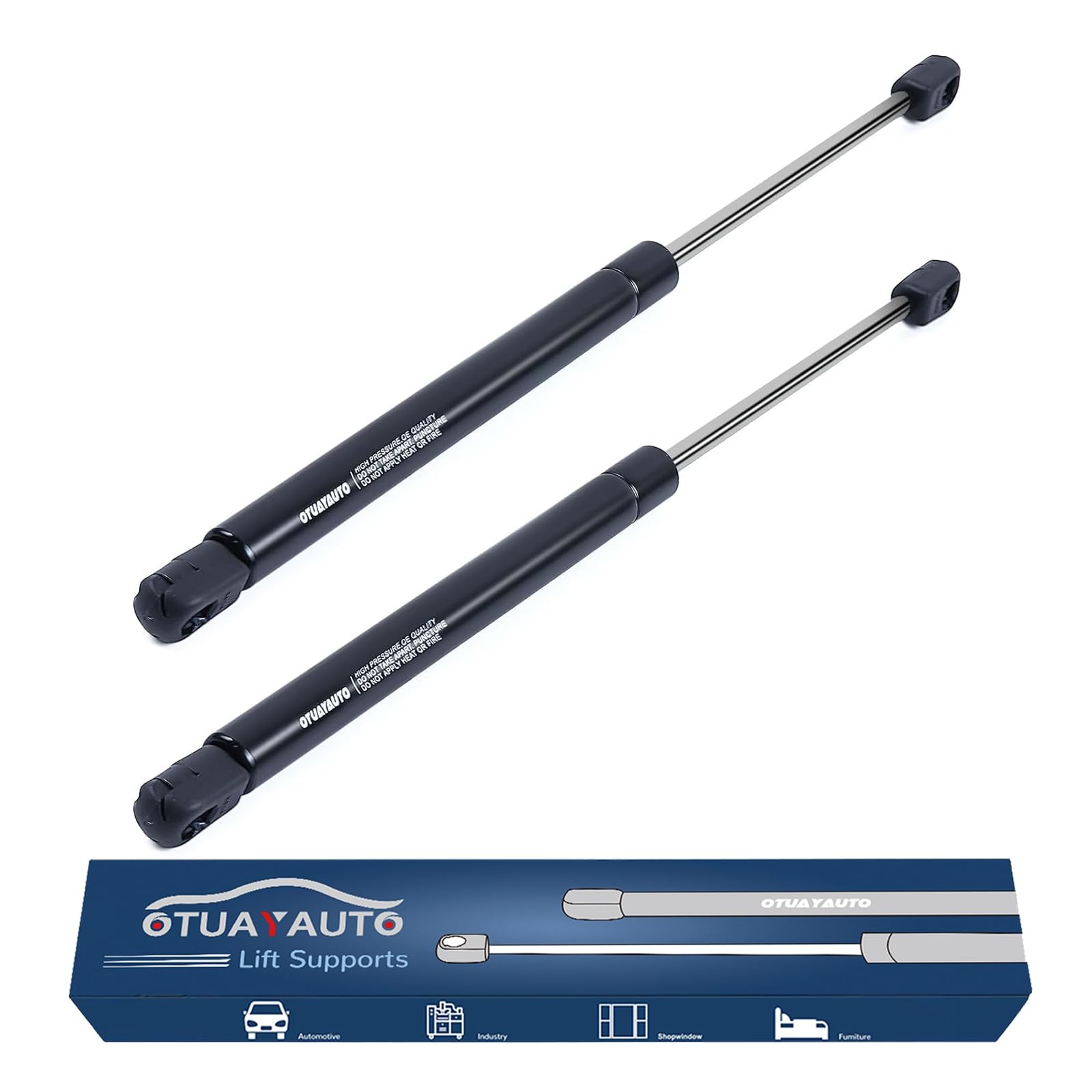 Otuayauto 15 Inch Gas Struts - 533N/120Lbs Universal Lift Support - Gas Shocks For Tool Box Shock, Truck Cap Strut, Hydraulic Do