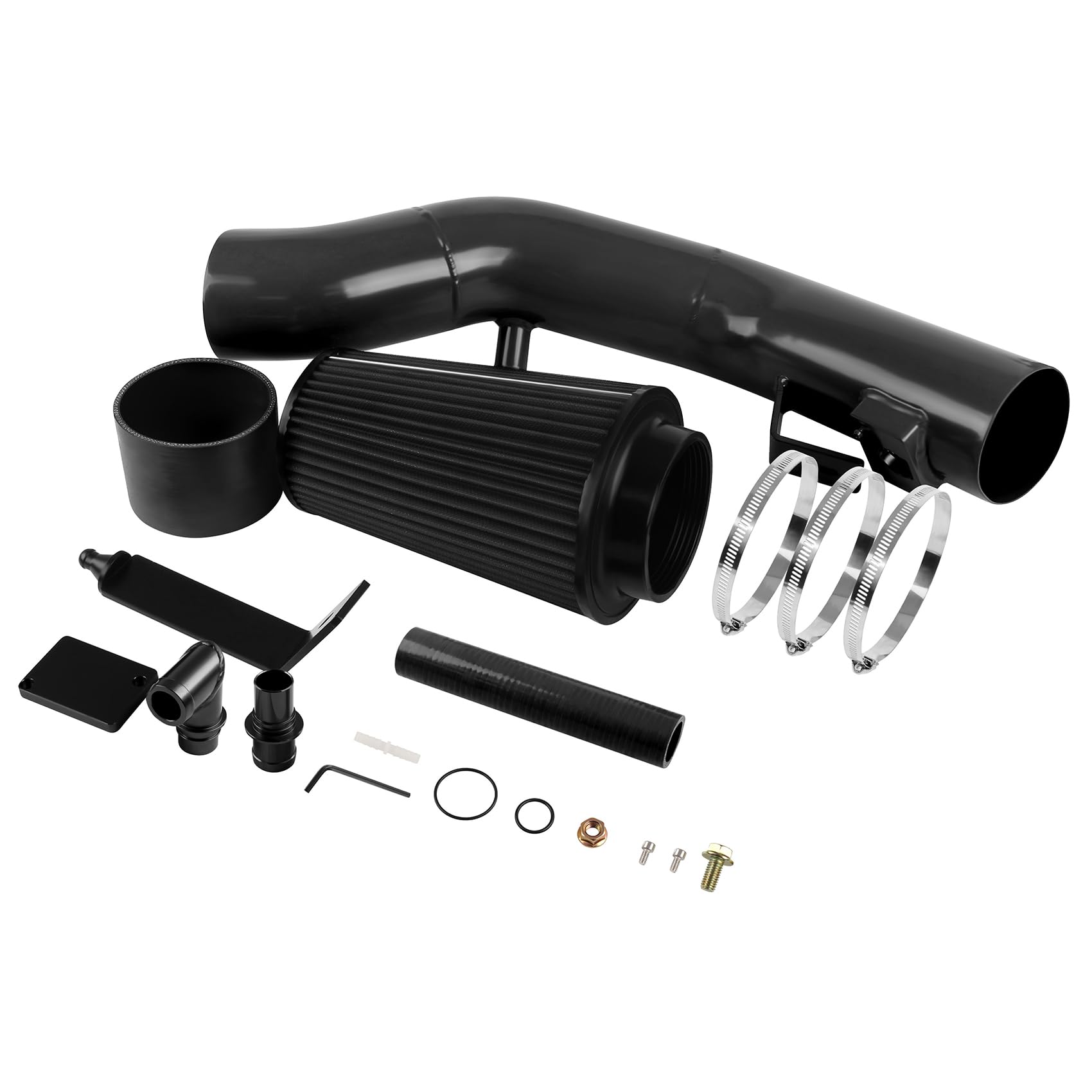 Cold Air Intake Kit for 2003-2007 Ford 6.0L F-250 F-350 Powerstroke Diesel 6.0L (Black)