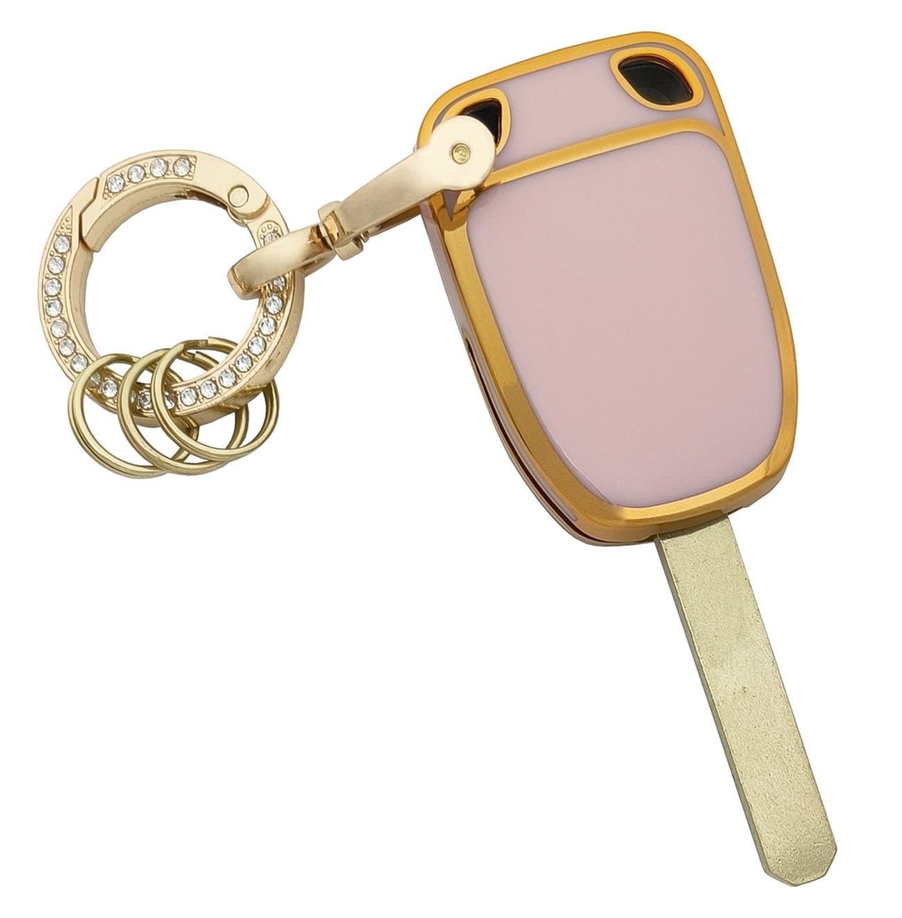 Chyoekey Key Fob Cover Case Shell Keychain For Honda Odyssey 2011 2012 2013 (N5F-A04Taa) Pink (For Honda B)