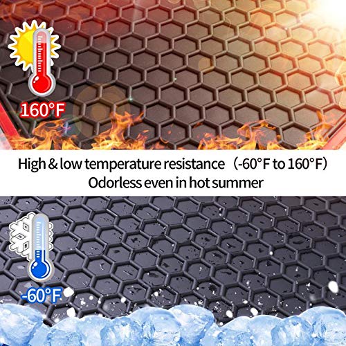 Megiteller Car Floor Mats Custom Fit for Hyundai Elantra 2020 2019 2018 2017 Odorless Washable Heavy Duty Rubber (All Weather) F