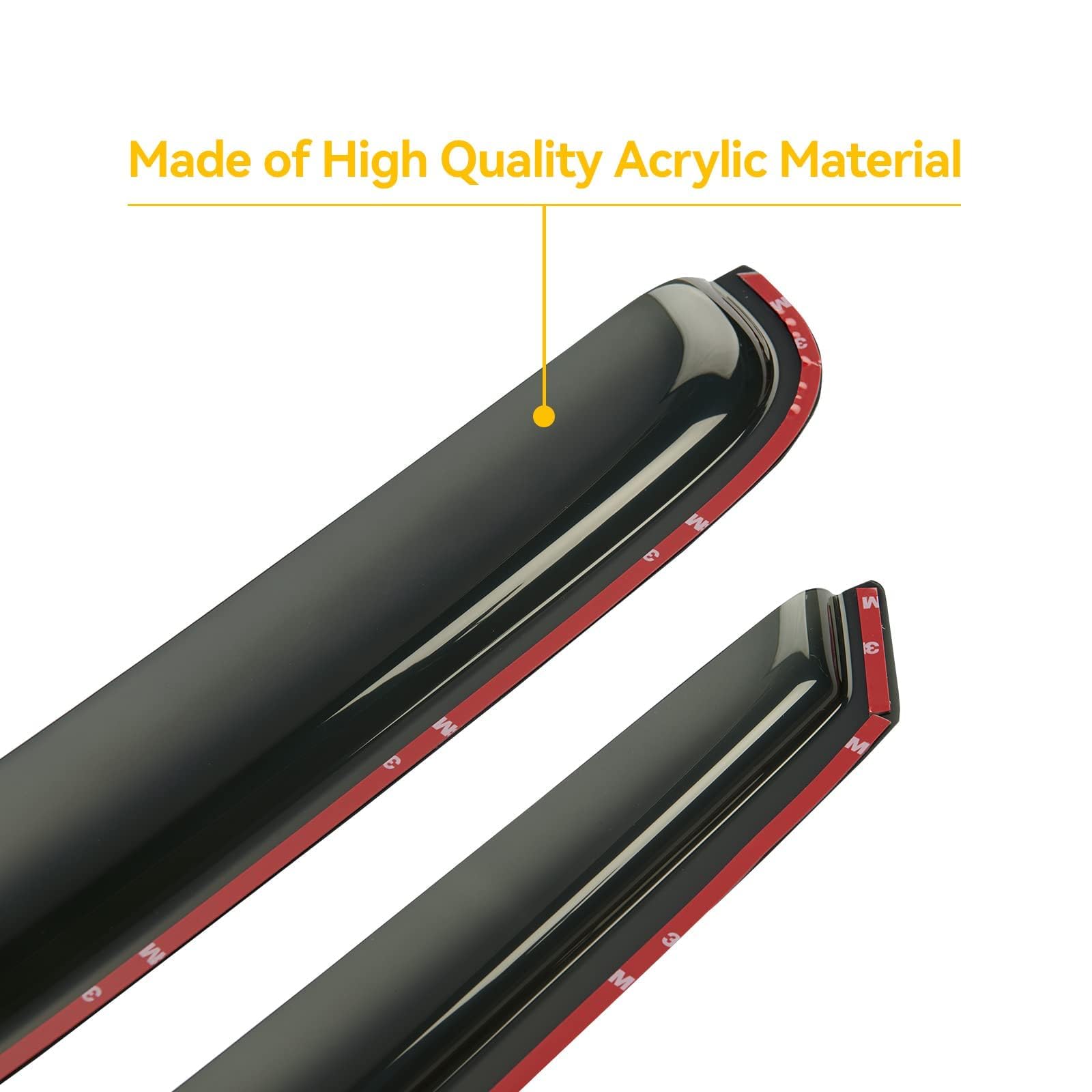 In-Channel Window Rain Guards For 1994-2001 Dodge Ram 1500, Vent Visors Shades Wind Deflectors For 94-02 Ram 2500 3500