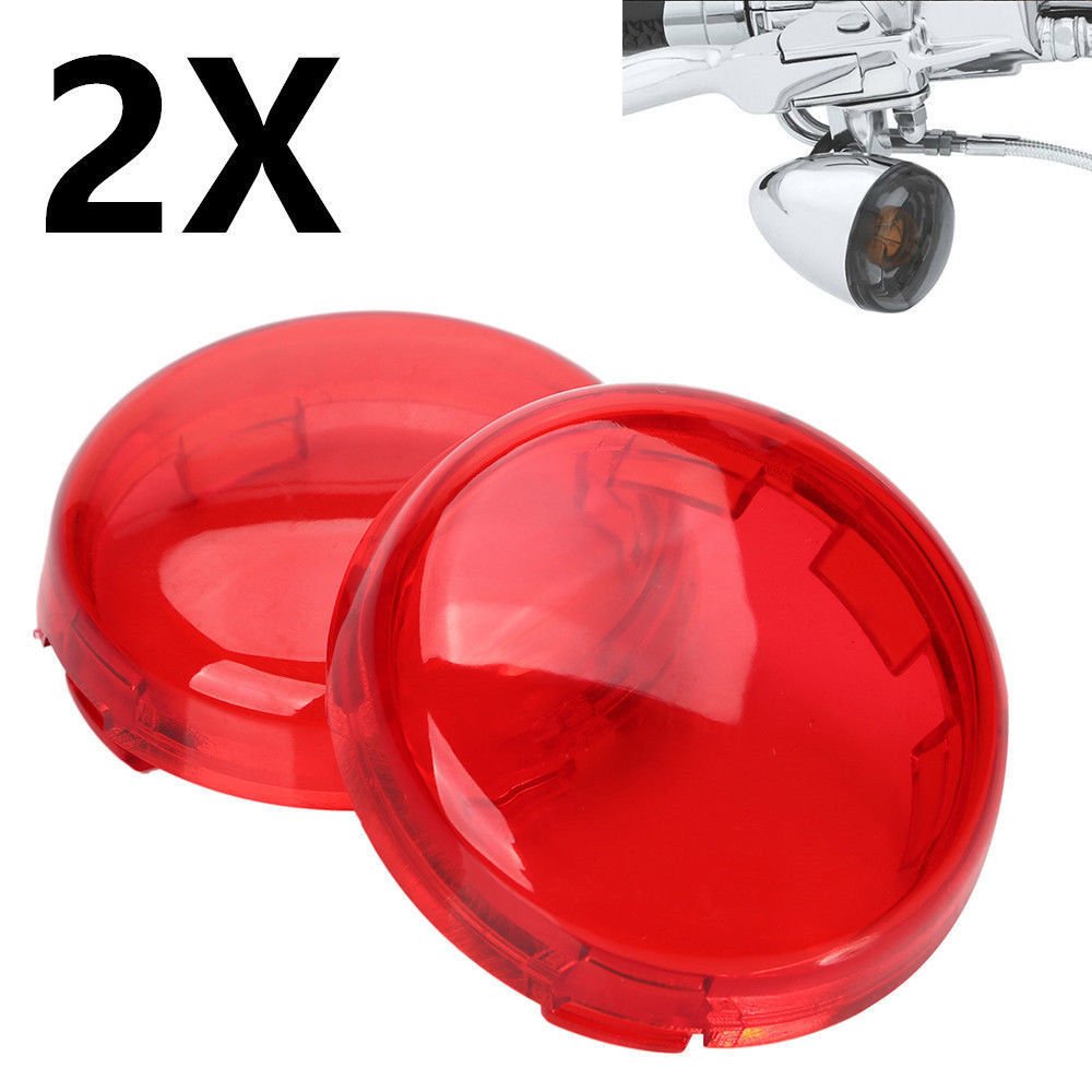Zytc Red Harley Turn Signal Lens Covers Lenses Pack Of 2