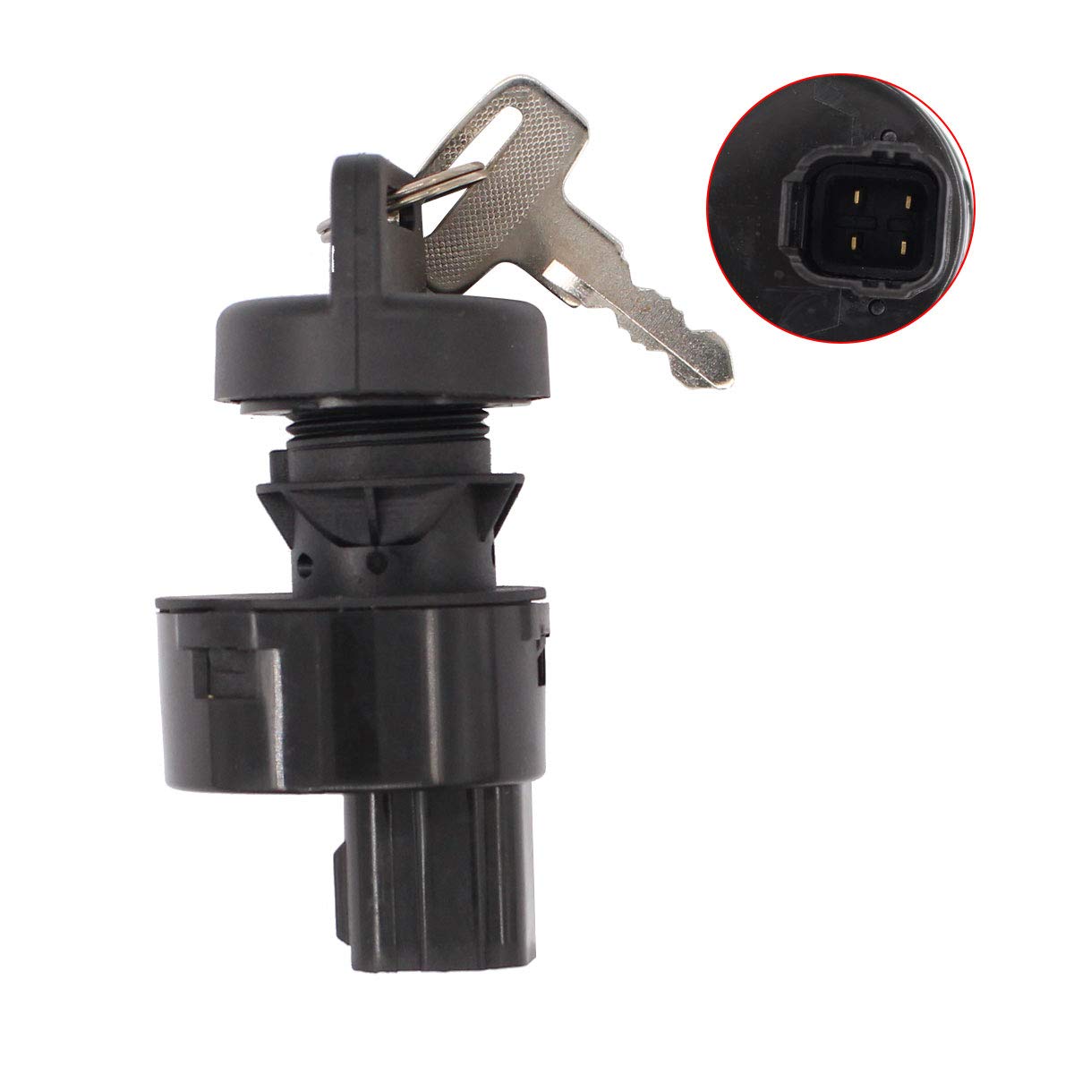 Motoku Ignition Switch W/Keys For Yamaha Yxr450 Yxr660 Rhino 700 Viking Vi Wolverine R-Spec Wolverine X4 Atv