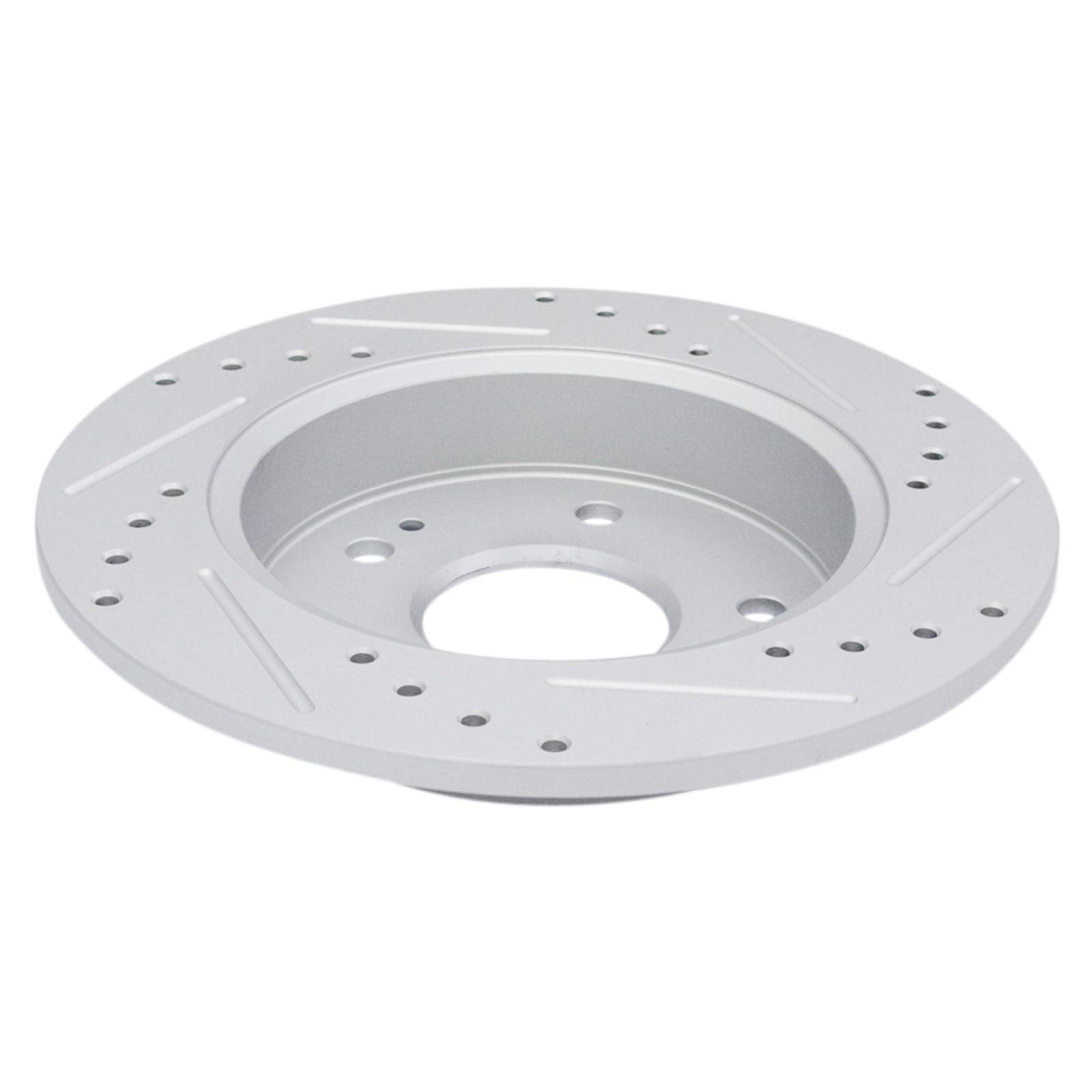 Trq Rear Performance Brake Rotors Set Premium G-Coated Cross Drilled & Slotted Compatible With 2013-2015 Acura Ilx 2012-2014 Hon