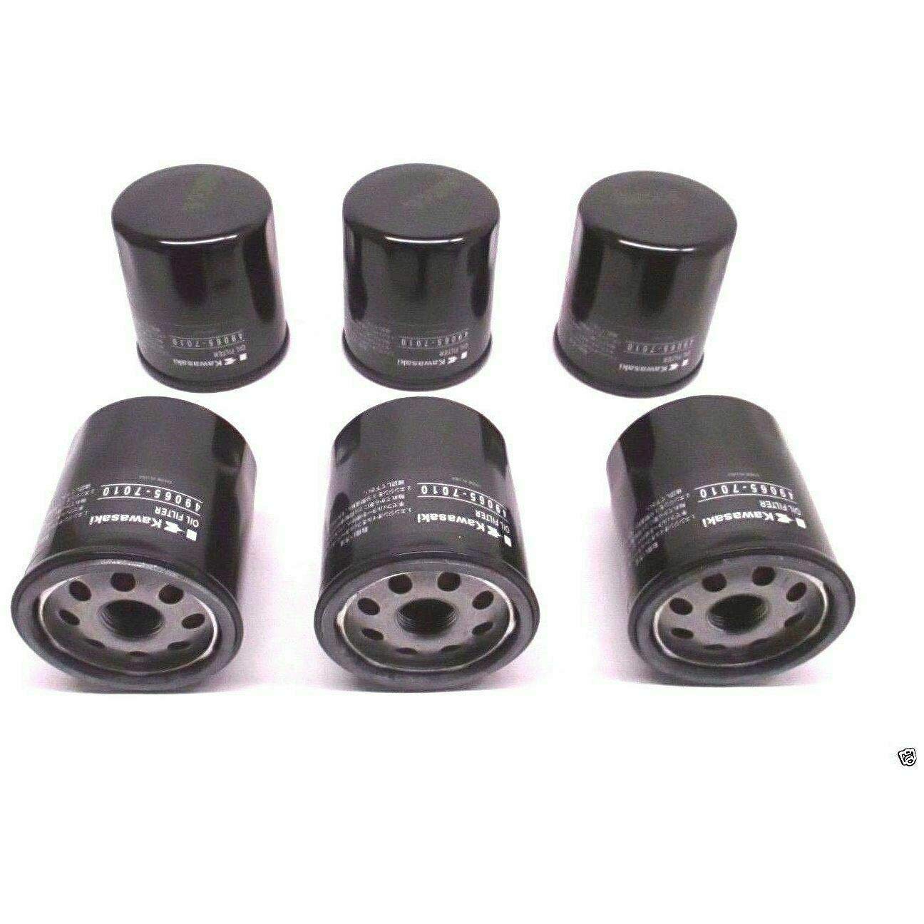 6 Pack Genuine Kawasaki 49065-7010 Oil Filter 25 Micron Oem