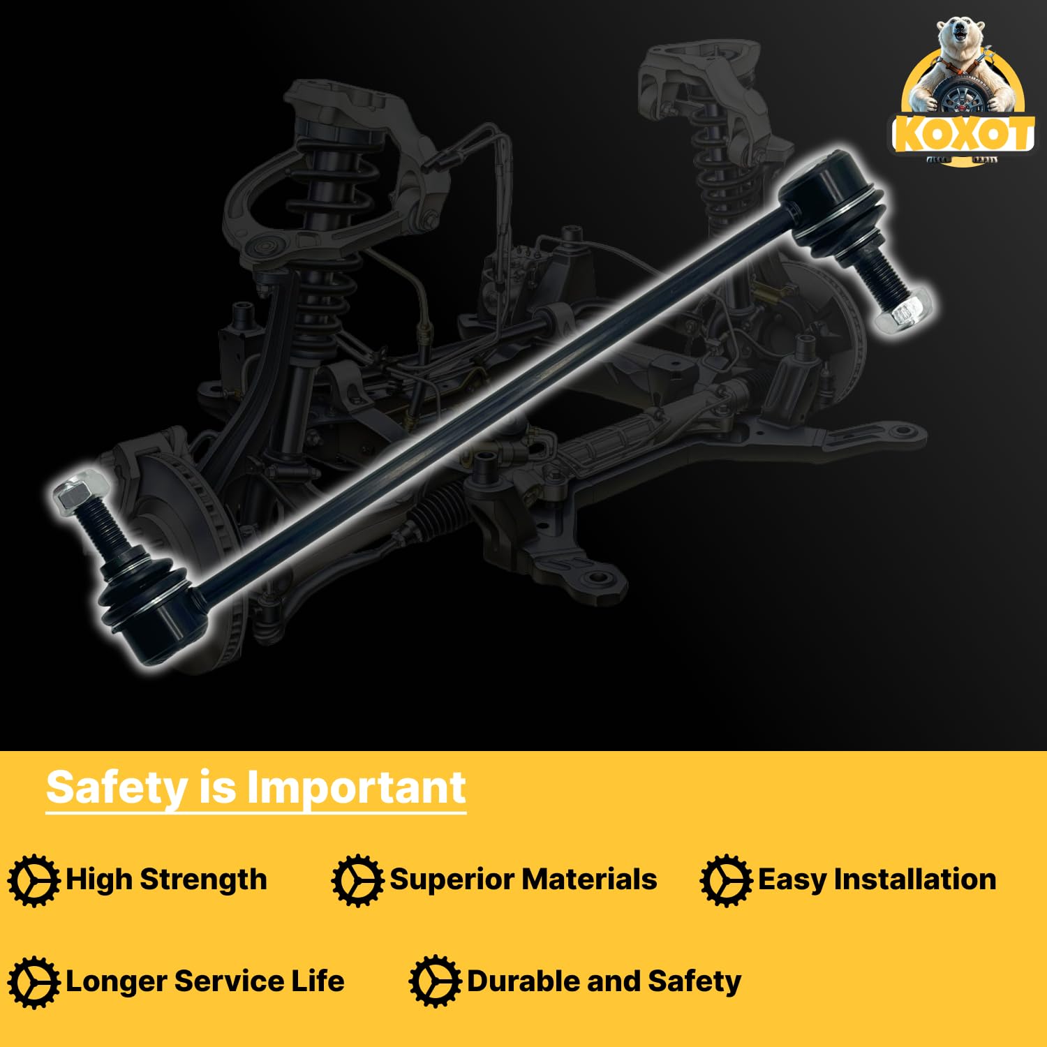 Koxot K80252 2Pcs Front Stabilizer Sway Bar Link Fit For Chevy 2004-09 Malibu, 2005-10 Cobalt, 2006-11 Hhr, Fit For Pontiac 2007