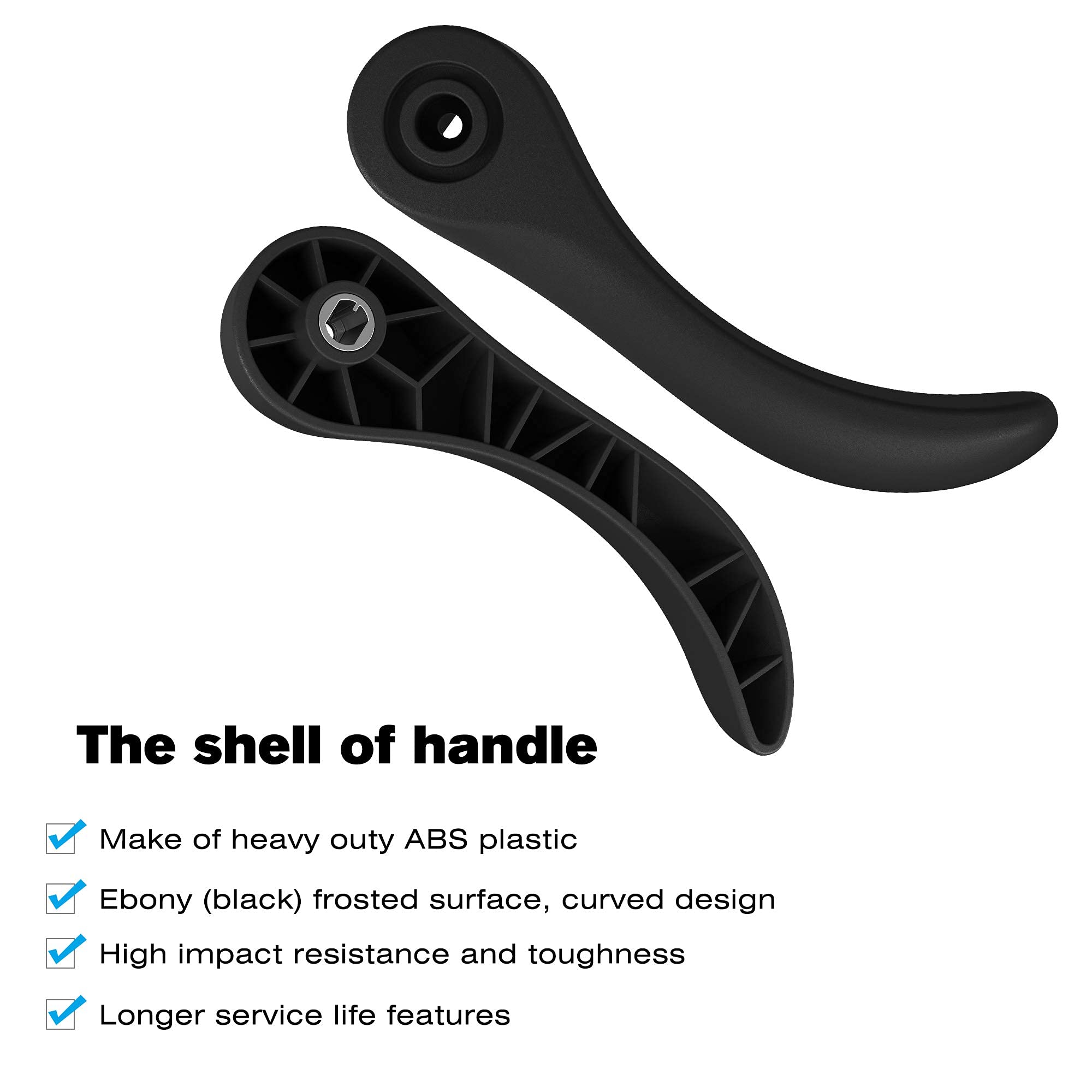 Basiker Front Driver & Passenger Adjust Handle For Chevy S10 Colorado Blazer Ssr & Gmc Canyon Jimmy S15 Envoy H3 Back Release Handle Replace Oem 89041697 (Lh & Rh)