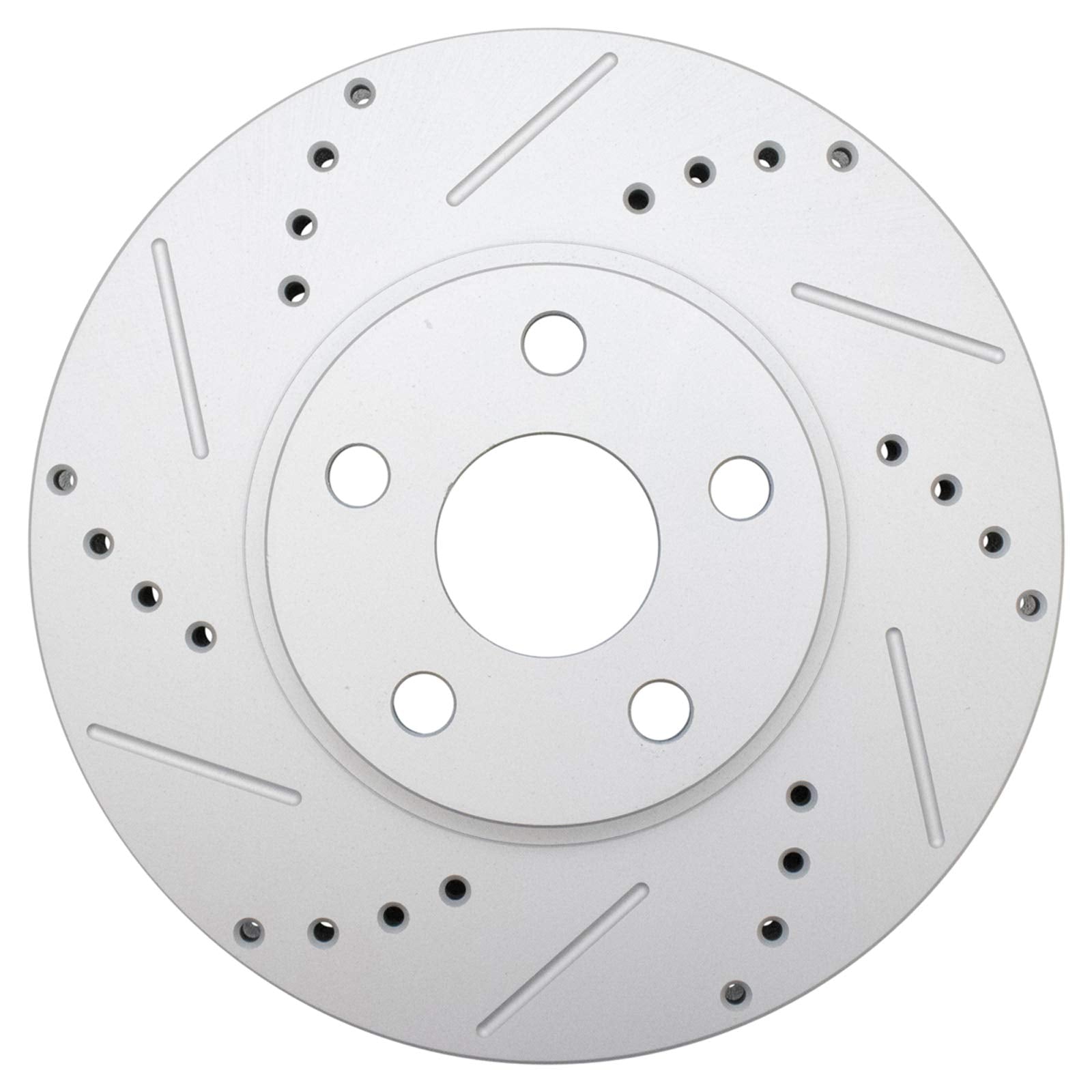 Trq Front Performance Brake Rotors Set Premium G-Coated Cross Drilled & Slotted Compatible With 2003-2008 Pontiac Vibe 2005-2010