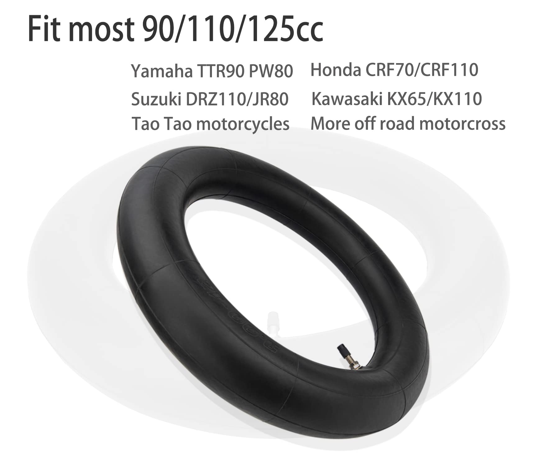 2 Pack 3.00/3.50-12' Dirt Bike Inner Tubes,(80/100-12) 12' Heavy Duty Mini Dirt Bike Inner Tube Compatible With Honda Crf50/Xr70,Kawasaki Klx 110,And Yamaha Ttr90/Ttr110