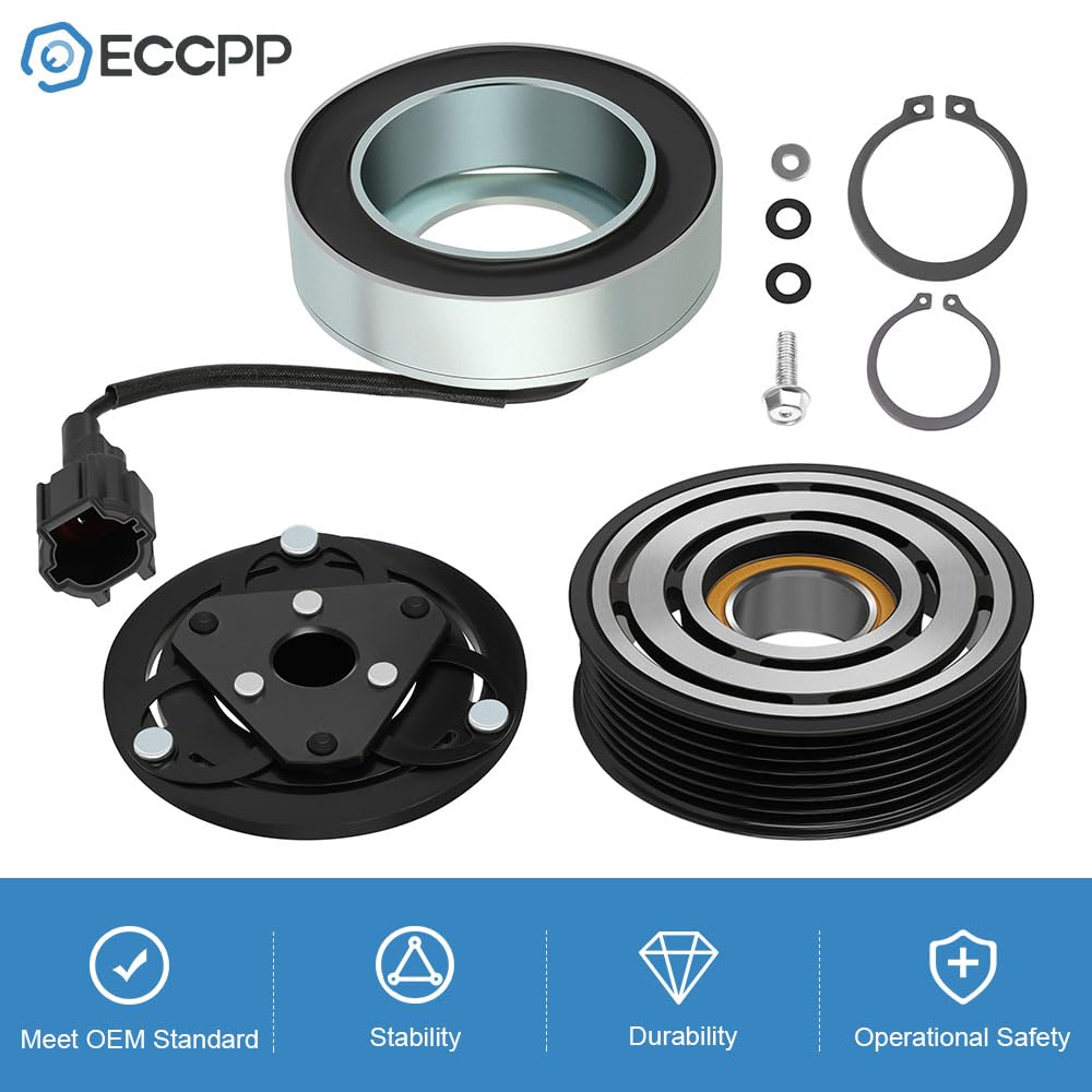 Eccpp A/C Compressor Clutch 2012-2017 Fit For Nissan Versa 1.6L 2014-2019 For Nissan Note 1.6L Ac Compressor Clutch Assembly Kit