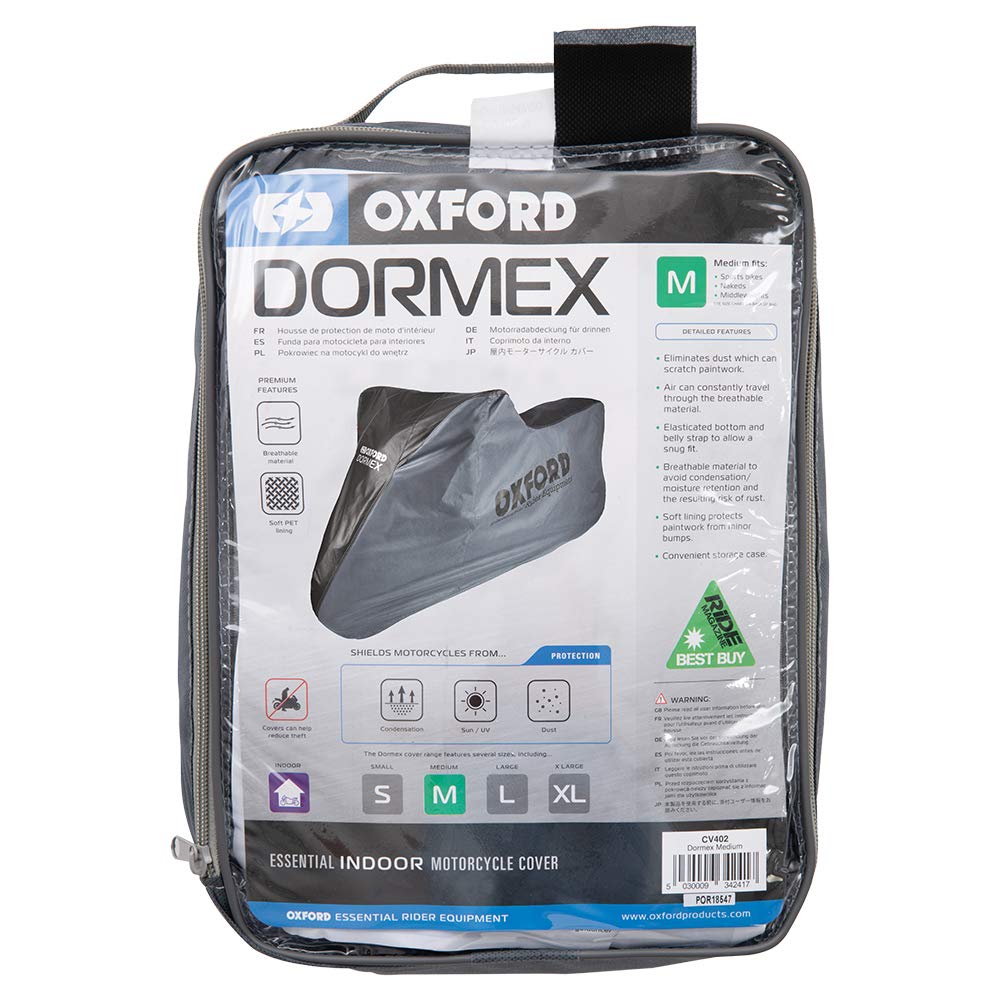 Oxford Unisex-Adult Dormex Indoor Cover Medium (Black/Grey, Medium-90.1'' L X 39'' W X 49.2'' H)