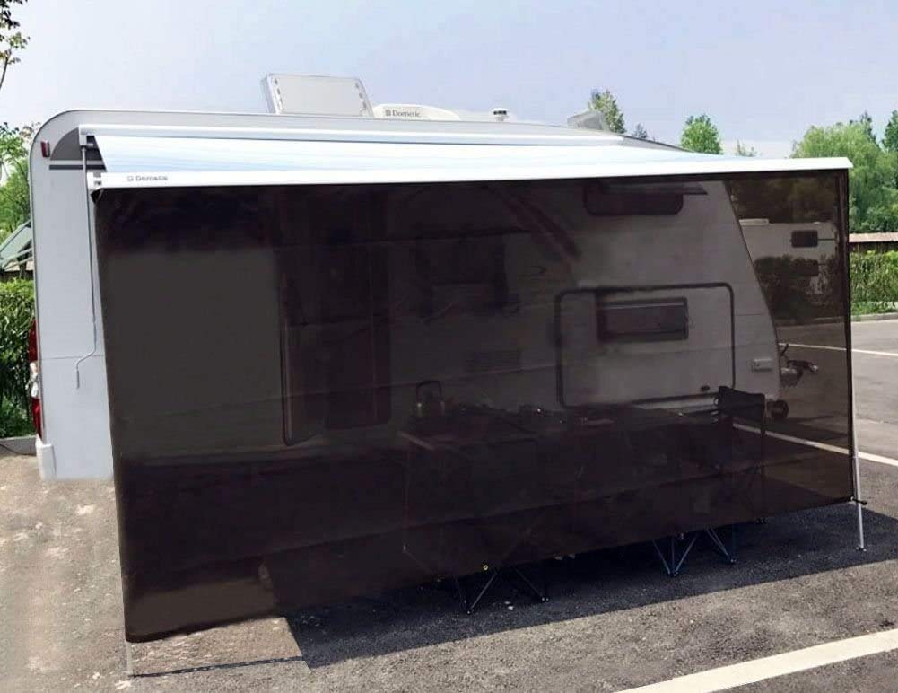 Tentproinc Rv Awning Sunshade Screen ? 6'X11'3''- Brown Mesh Sun Shade ? Block Patio Front Sun Light ? Motorhome Camping Trailer