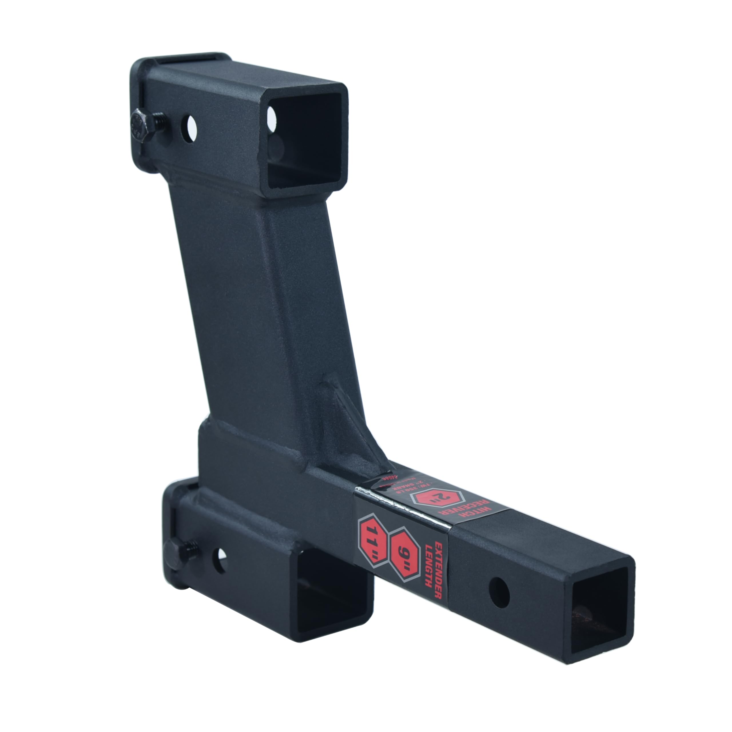 Toptow 64086 Trailer Dual Hitch Extender, 2-1/4-Inch & 8-1/4-Inch Rise/Drop, 2'' Receiver, 2-Inch Shank, 7500Lbs Capacity