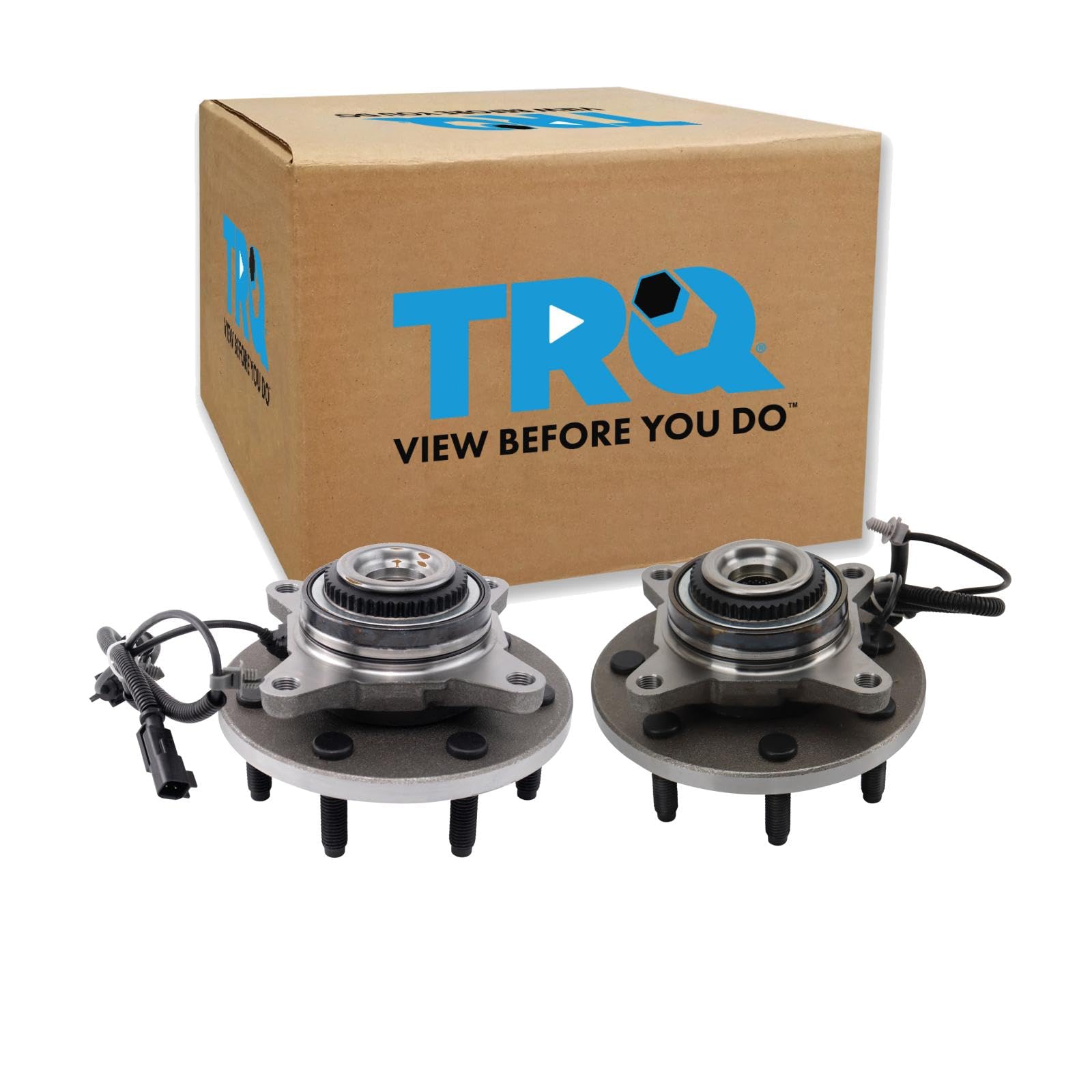 Trq Front Wheel Hub Bearings Assembly Set Compatible With 10 Ford F-150