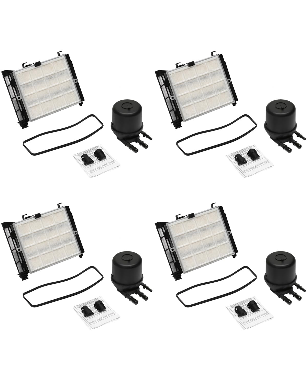 6.7L Powerstroke Diesel Fuel Filter Element 4 Sets, Compatible With 2017-2023 Ford F-250, F-350, F-450, F-550 Super Duty V8, Rep