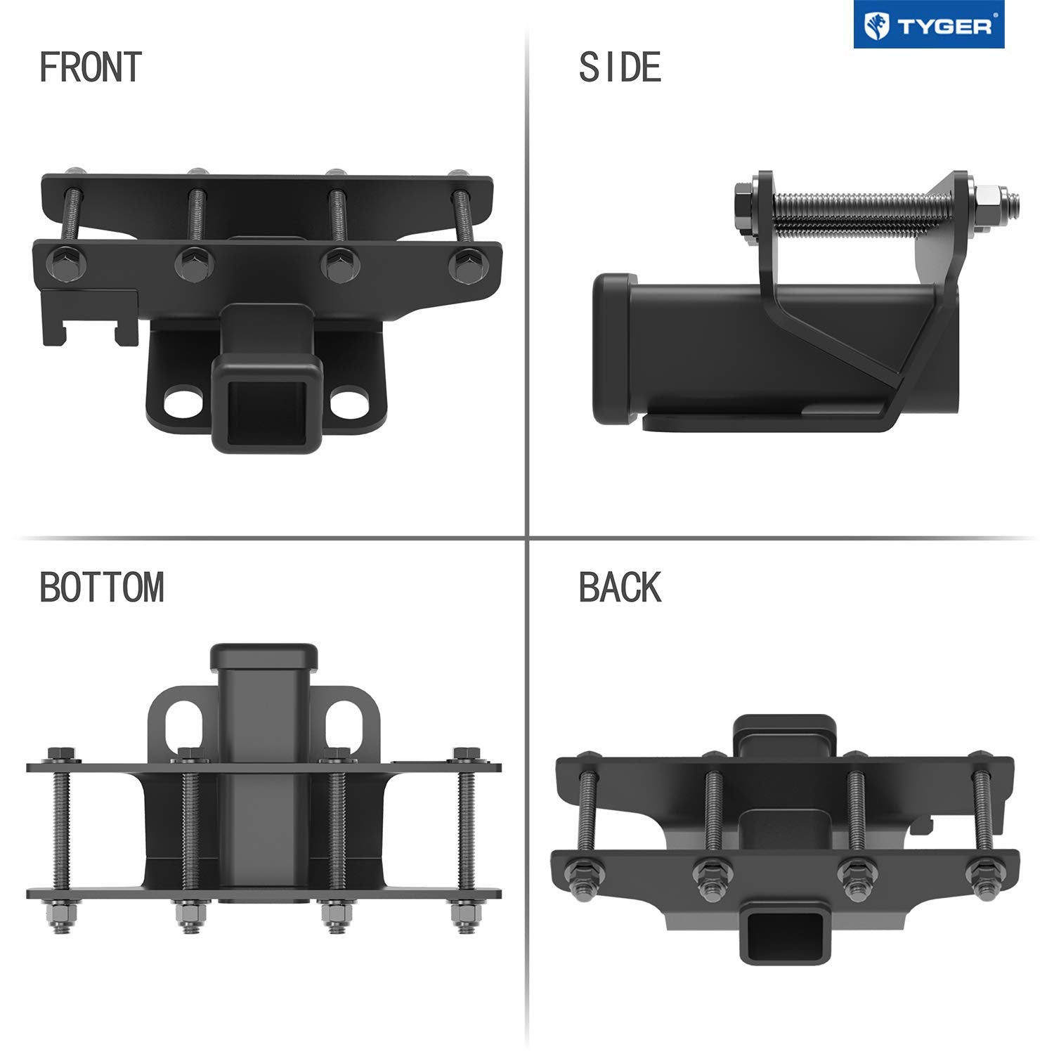 Tyger Towing Combo: 2Inch Receiver Hitch & Wiring Harness & Hitch Cover Fits 2007-2018 Wrangler Jk 2Dr & 4Dr (Exclude 2018 Jl Mo