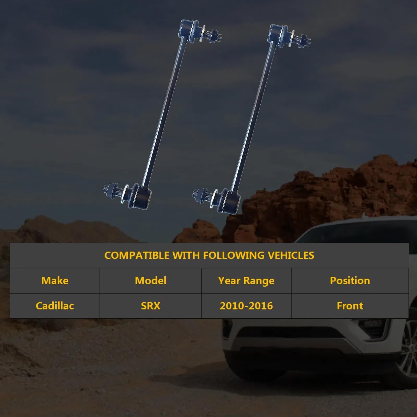 Hhcm Front Sway Bar Link Kit 2Pc K750414, Front Stabilizer Bar End Links For Cadillac Srx 2010 2011 2012 2013 2014 2015 2016, Su